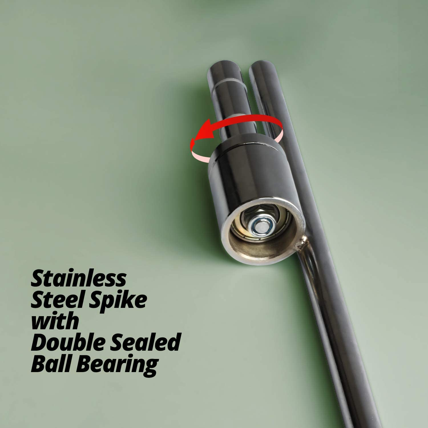 Anley 19.5-Inch Ground Stake - Stainless Steel Spike with Sleeve Bearing - Fits Flutter Banner Flag Poles with a 0.65" Inner Diameter - Feather Flagpole and Flag Not Included, Stake Only image number 2