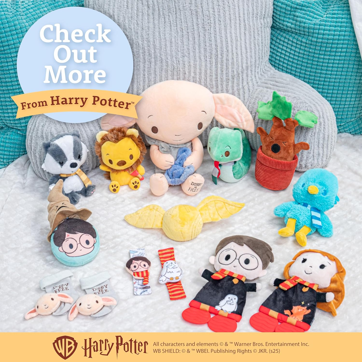 KIDS PREFERRED Harry Potter Activity Deluxe Soft Book with Crinkle, Squeak, Peek-A-Boo Flap, and Tactile Features &ndash; 8 Inches
