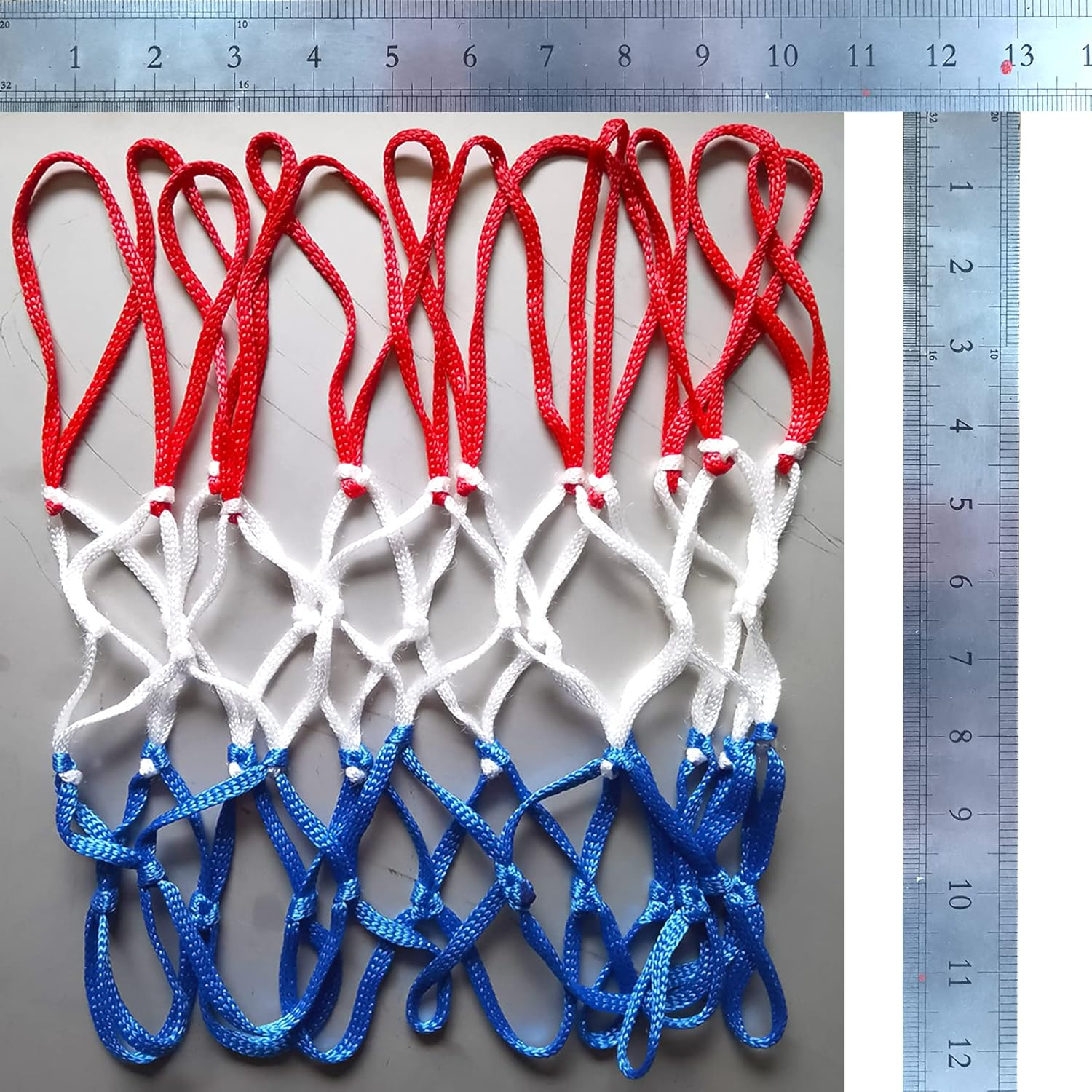 Small Net Replacement for 12 Loops Mini Basketball Hoop, 8"-10.25" Rims, All Weather anti Whip image number 1