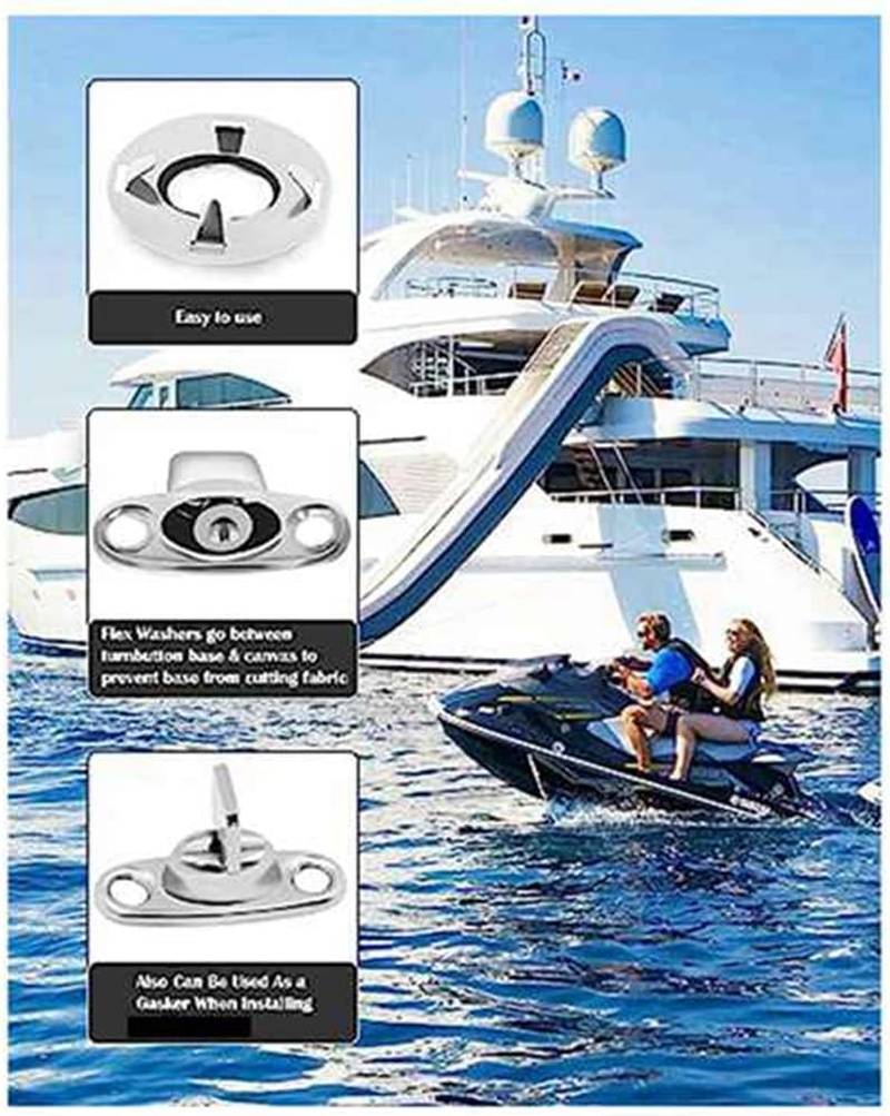 Zicojia 20 Sets Marine Grade Twist Lock Fasteners Turn Button Eyelet and Stud, for Canvas Fastener Turn Buttons Easy to Use