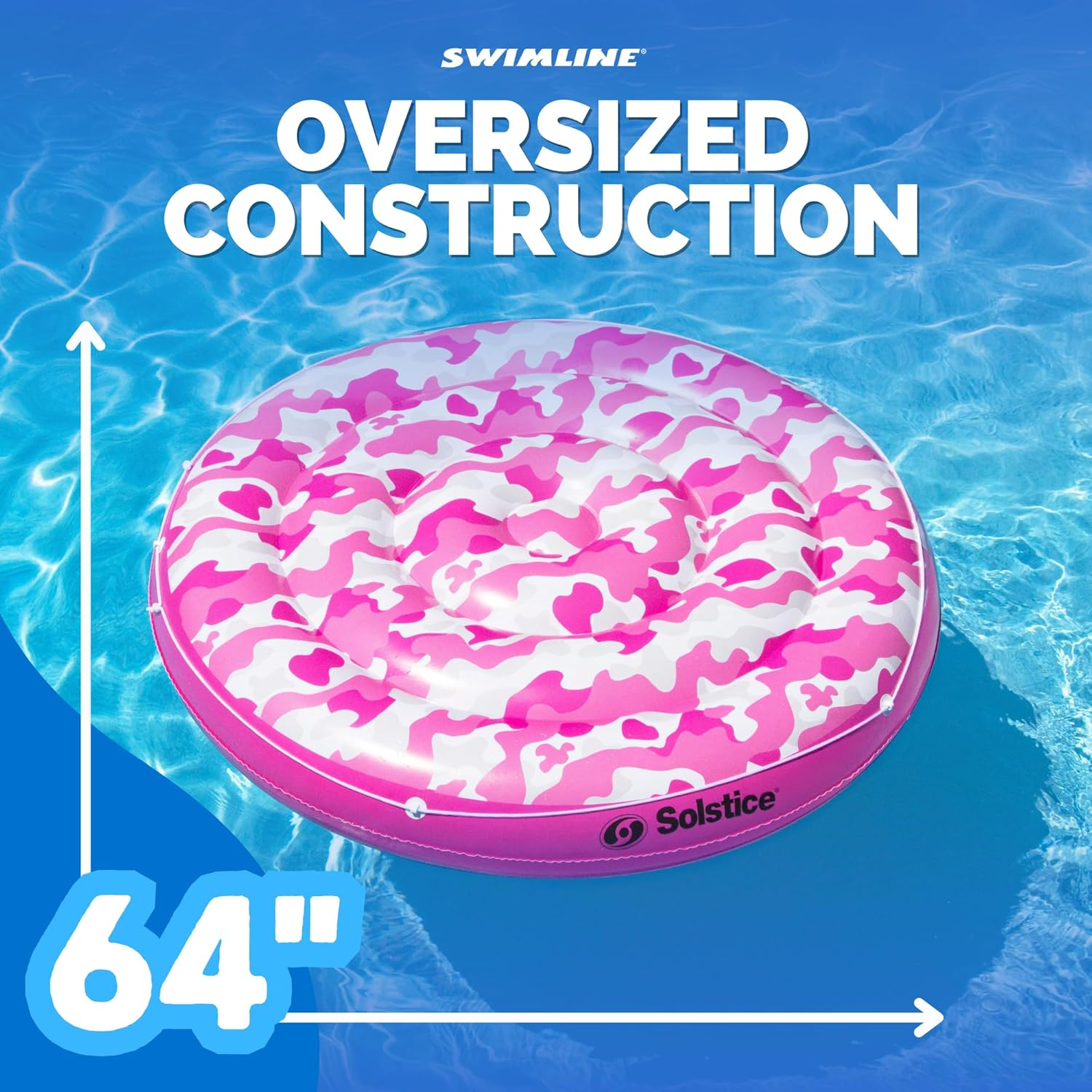 Solstice 16156 Camo Print Inflatable Pool Island image number 3