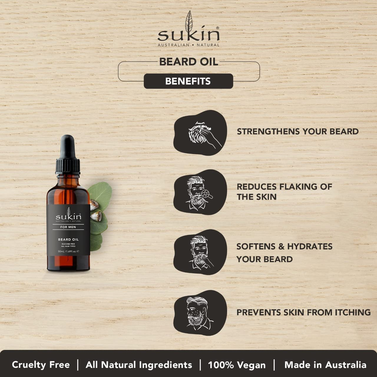 Sukin for Men, Beard Oil, 50Ml image number 5