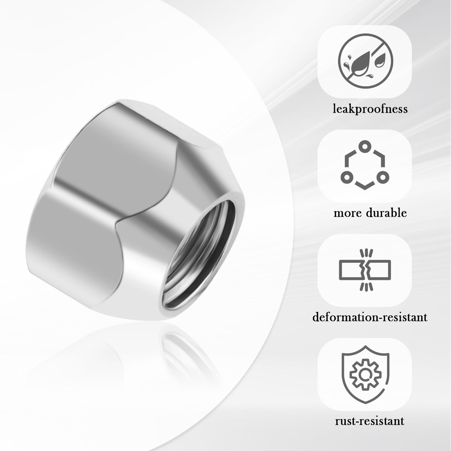 20PCS 1/2 20 Lug Nuts Set,Carbon Steel Open Hex Trailer Lug Nuts for Wheel Hubs,Perfect Wheel & Tire Lug Nuts Replacement Car Accessories for Trailer Car Truck (20PCS) image number 4