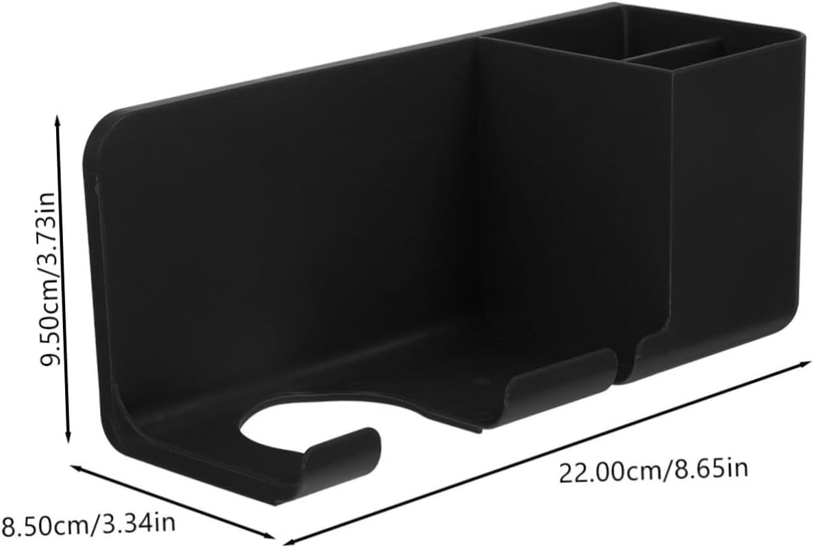 LOORGVEL Wall Mounted Hair Dryer Holder Self Adhesive Blow Dryer Stand for Bathroom Bedroom Hairdressing Tool Storage Organizer for Combs Beauty Accessories Smooth Edges No Damage image number 4