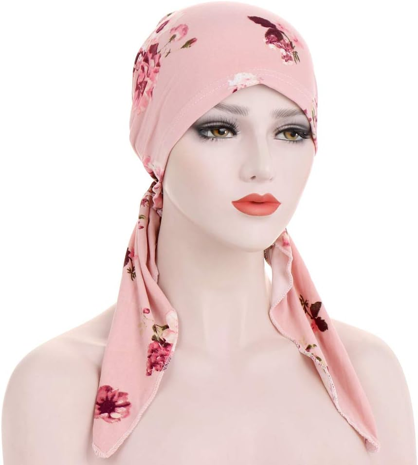 Curved Tail Headscarf Hat, Women'S Pre Tied Headscarf Hat image number 4