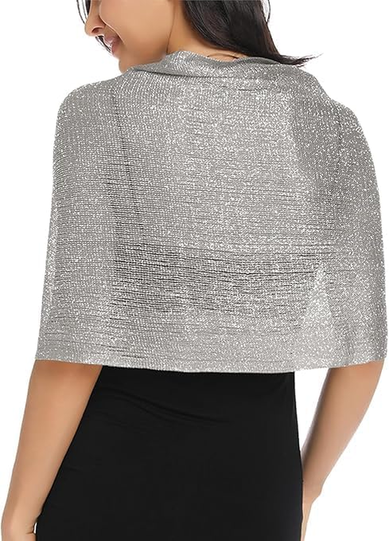 Metalic Shawls and Wraps for Evening Dresses Women'S Evening Gown Bride Bridesmaid image number 3