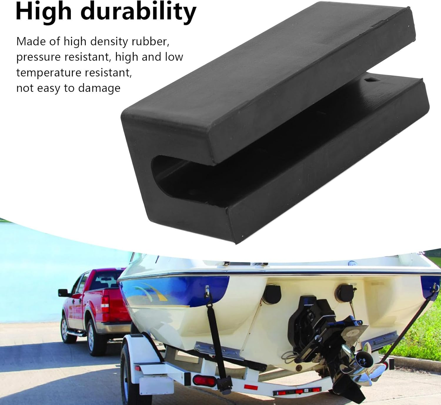 Boat Transom Saver, Rubber Boat Motor Engine Support for Outboards Motor, Outboard Motor Support, Boat Accessories, Transom Savers for Outboard Motor, Easy Installation image number 2