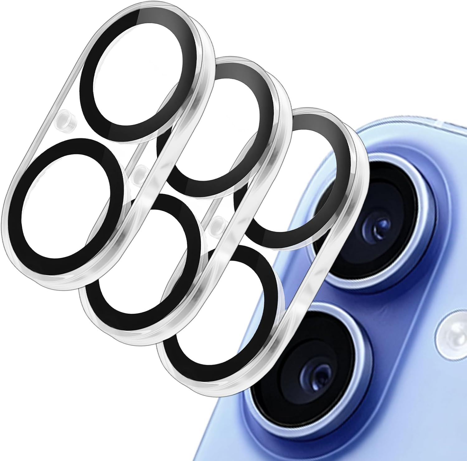 AOOSU 17 Pro Max/17 Pro Camera Lens Protector - 3 Pack [Top 9H+ Thin Tempered Glass] HD Invisible Tempered Glass Protectors Scratch Resistant Fit Camera,Does Not Affect Night Shots, Orange