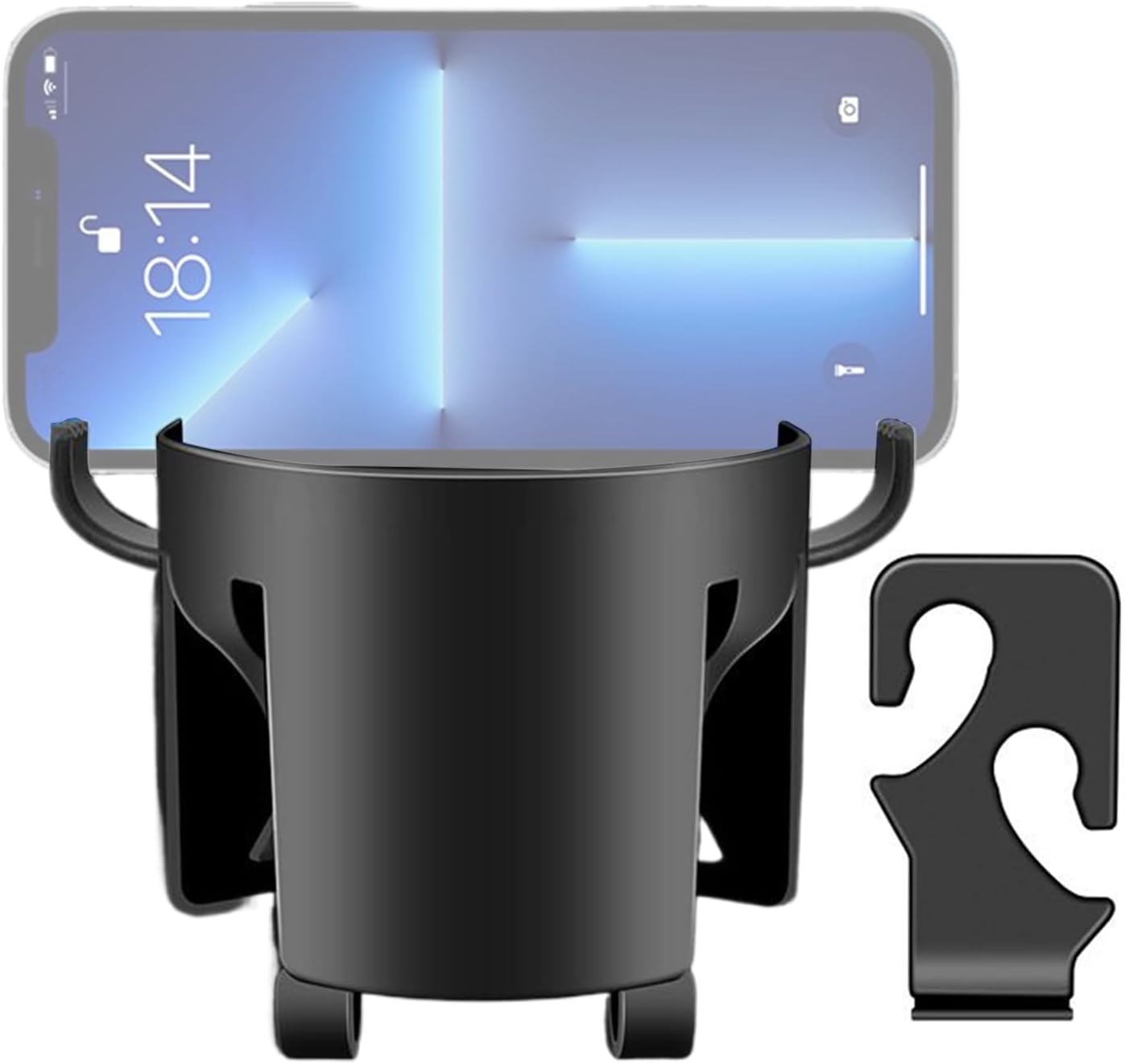 Evnbhgyu Backseat Cup Holder for Car - Car Seat Hooks for Headrest - Multifunctional Organizer Accessories for Interior Beverage Bottle Cell Phones Keys Storage Travel image number 4