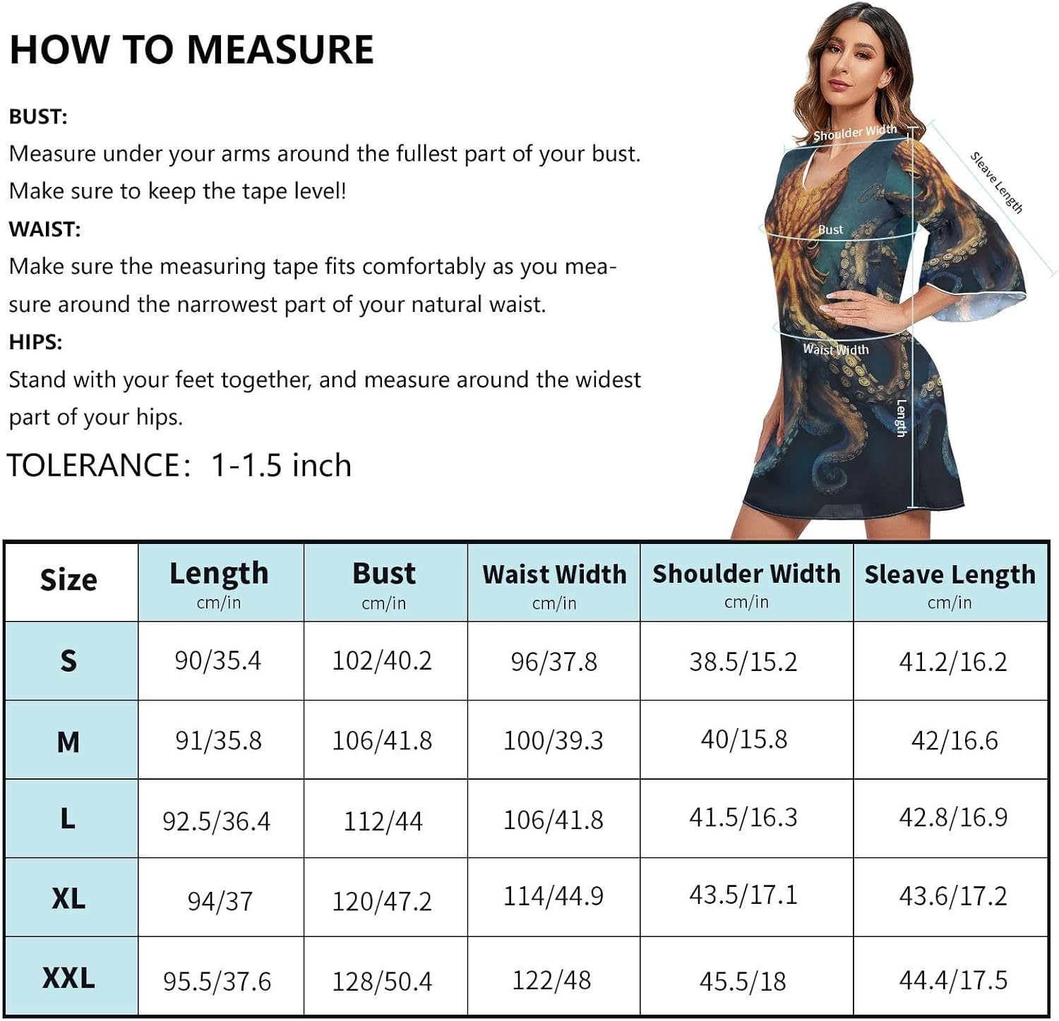 Angry Marine Life Chiffon Dress Printed Line Maternity Dress S-XXL image number 5