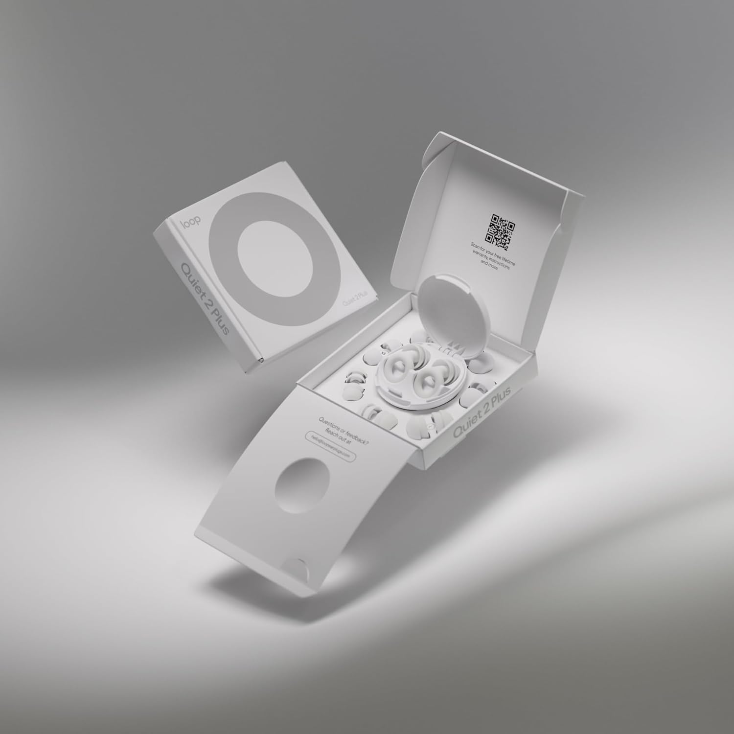 Loop Quiet 2 plus Ear Plugs with Double Tips &ndash; Ultra-Comfy Reusable Earplugs for Sleep, Focus, Travel, Noise Sensitivity | Flexible Protection | 24 Db (SNR) Noise Reduction + 3 Db with Double Tips