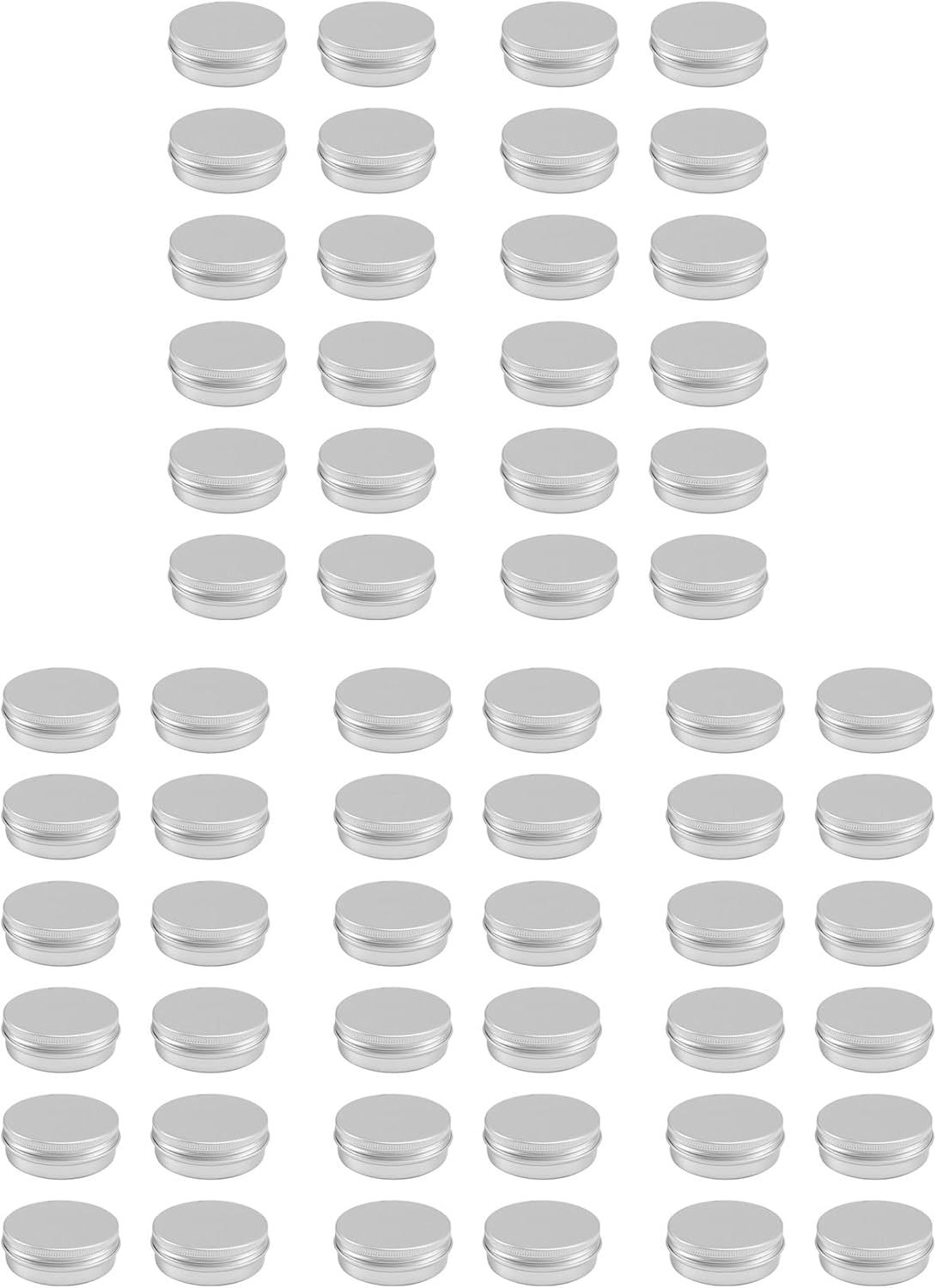 60 X 50Ml Aluminium Make up Pots 50Ml Capacity Empty Small Cosmetic/Candle/Tins Jars image number 2