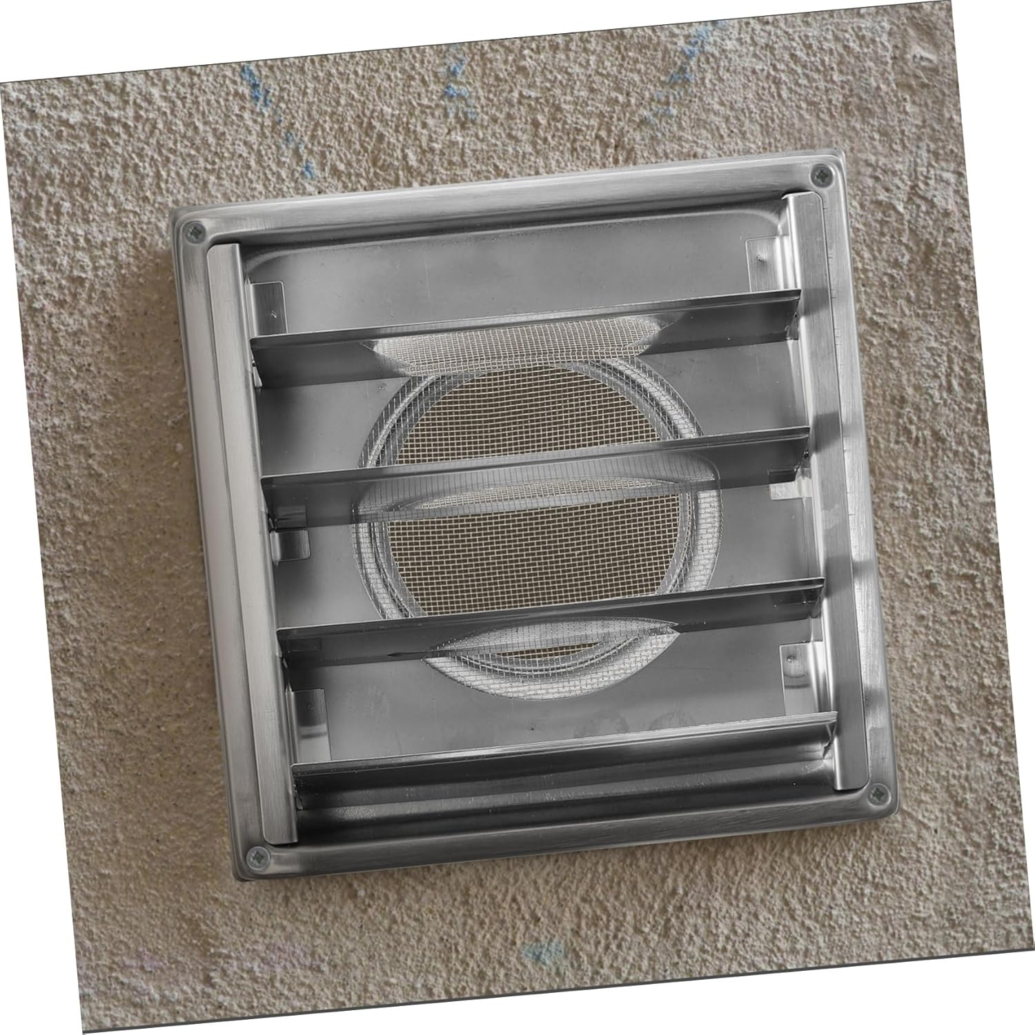 Yardenfun Stainless Steel 304 Exhaust Vent Cover Set Sturdy Wall Ventilation Grille Hood for Exterior Use Square Duct Cover for Air Ventilation image number 5
