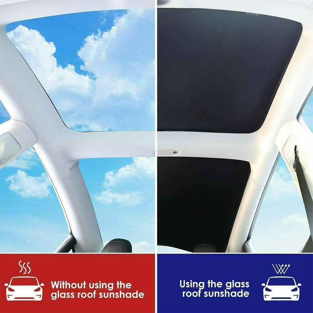 Front & Rear Window & Sunroof UV Film Sunshade for Tesla Modely image number 4