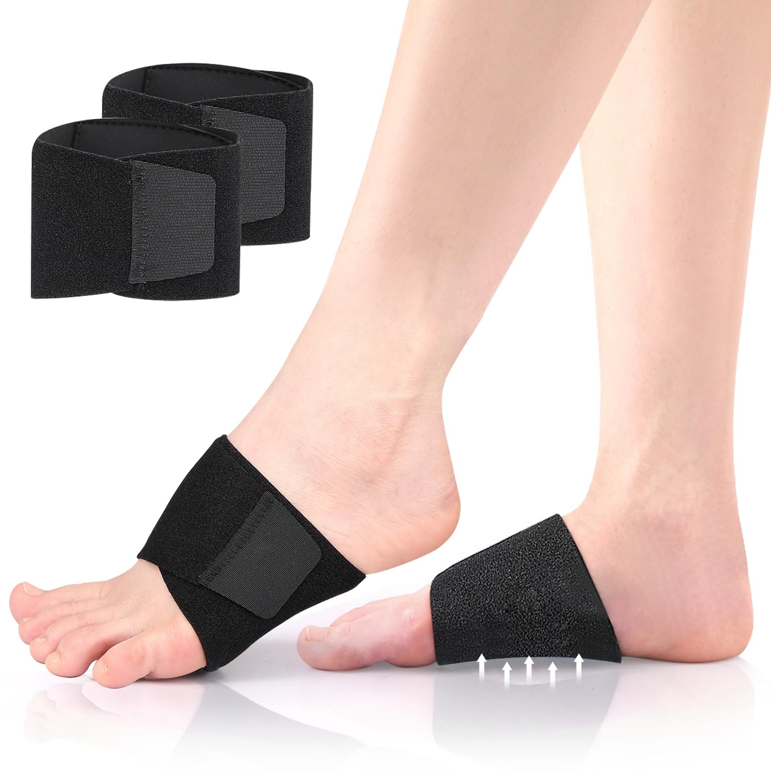 Arch Support Braces for Plantar Fasciitis Relief,Non-Slip Wearable Arch Support,H HOME-MART Built-In Orthotics Gel Pads for Flat Feet High & Fallen Arch Unisex Fit image number 5