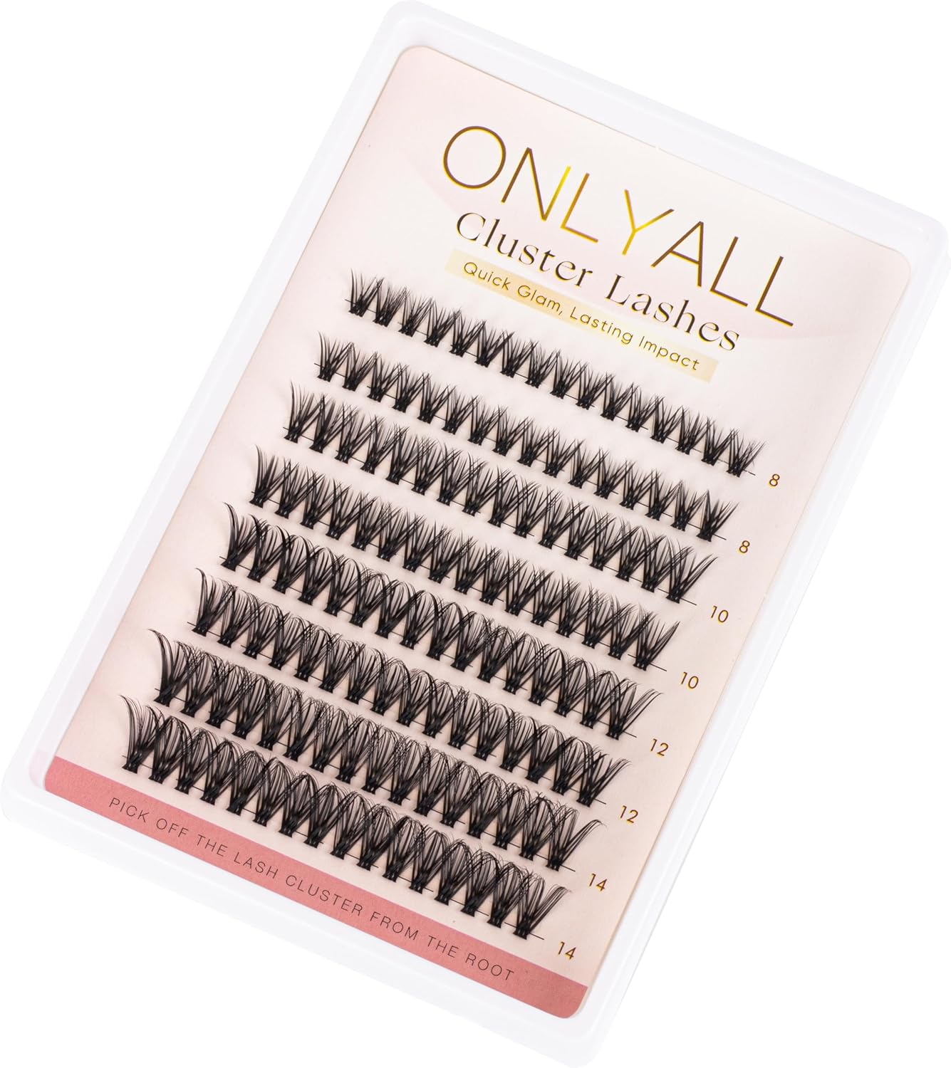 Lashes Clusters Individual Eyelashes Extensions Wispy DIY Eyelash 184Pcs Fluffy Cluster Natural DIY at Home False Lashes Extension 8Mm-14Mm-Glam02 image number 6