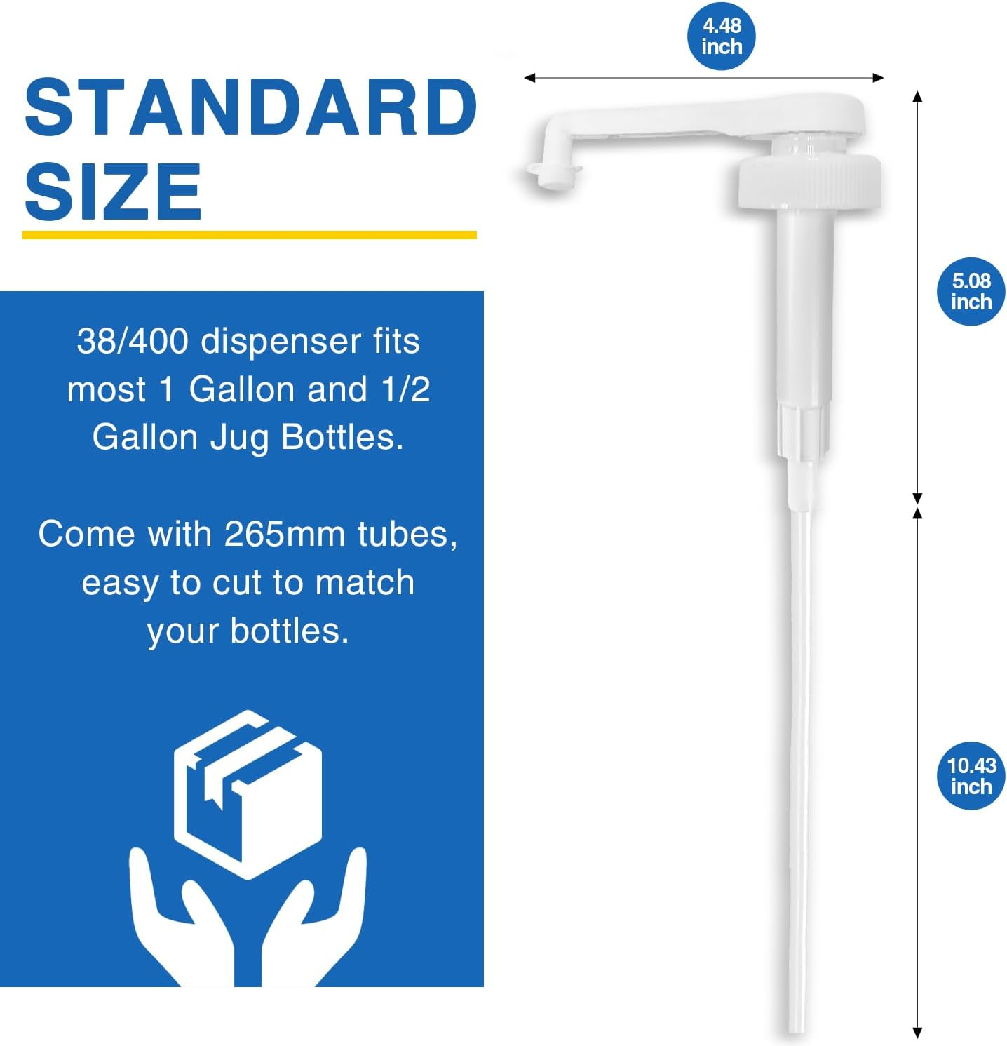 2 Pack Leak Proof Gallon Jug Pump Dispenser, 38-400 Pump for Gallon Jug - Lotion Gallon Shampoo Pump Top Replacement, Fits 1 Gallon Bottle 64Oz 128Oz Shampoo Laundry Containers image number 1