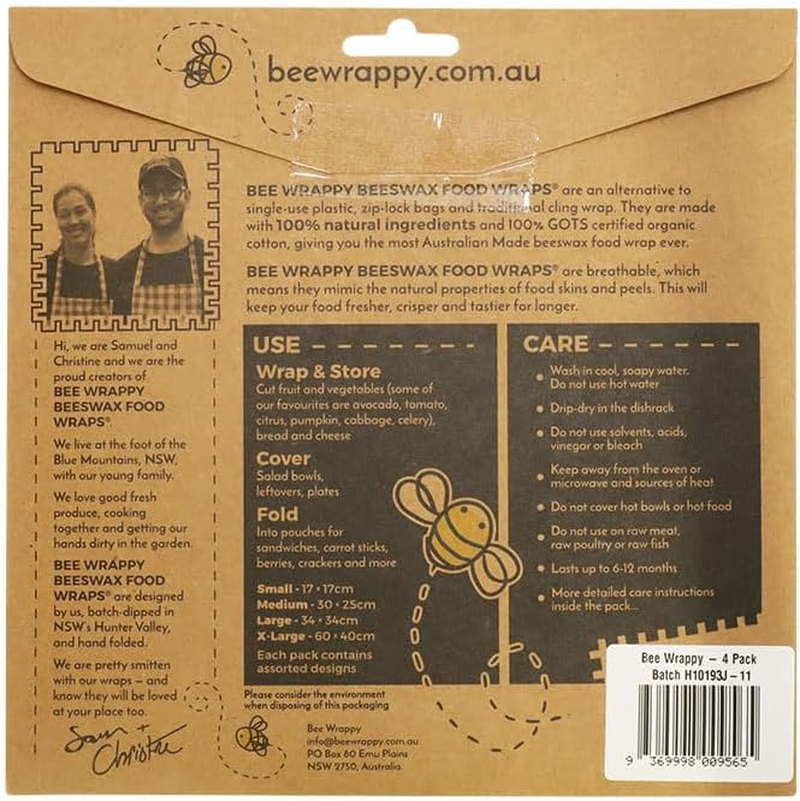 Bee Wrappy Beeswax Food Wraps (Pack of 4) image number 4