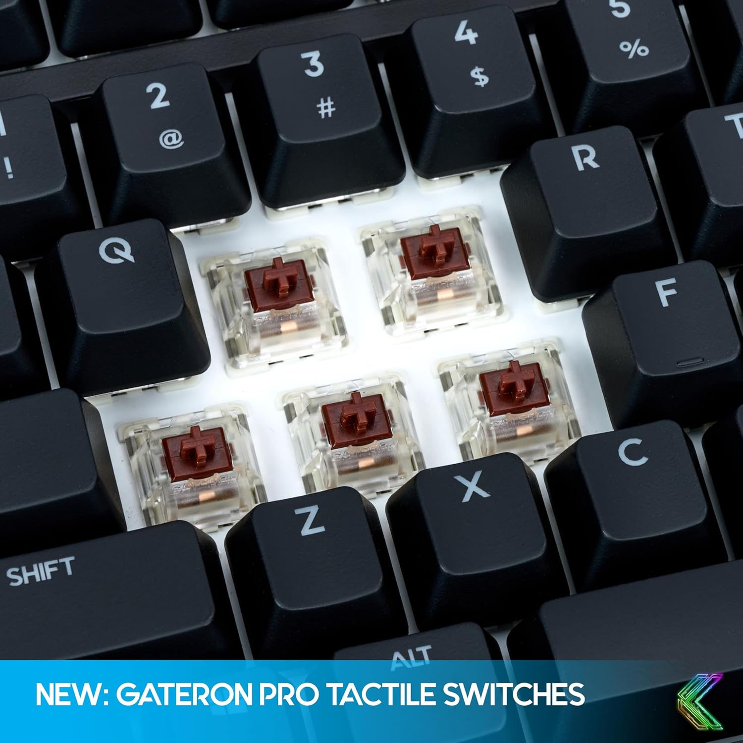 KINESIS Freestyle Edge RGB plus Split Mechanical Keyboard | Hotswap Tactile Switches | RGB | Ergonomic | Lift Kit Included | Detachable Palm Support | Fully Programmable | Mac Keycaps Included image number 1