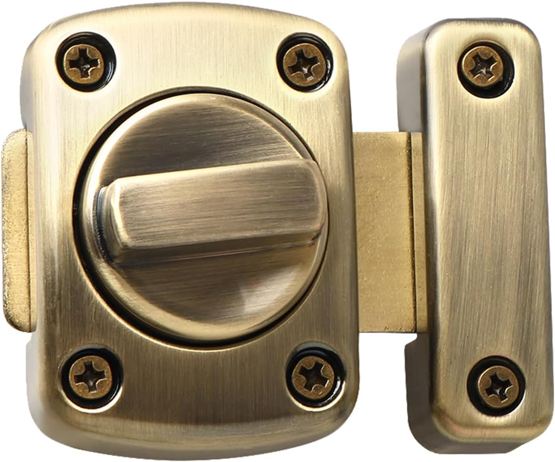 Alise Gate Latch Slide Bolt Latches Lock for Door,Double Sided Rotate Gate Latches for Barn,Shed,Fence, Garage,Front Door,Toilet Door, Pet Door,Brushed Finish