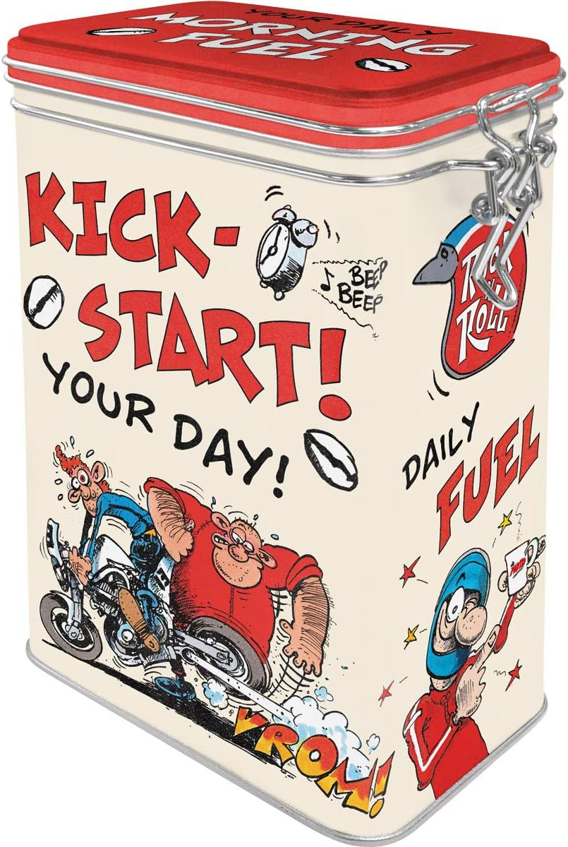 Nostalgic-Art Motomania &ndash; Kick-Start &ndash; Gift Idea for Motorcyclists, Tin with Aroma Lid, Vintage Design, 1.3 L image number 4