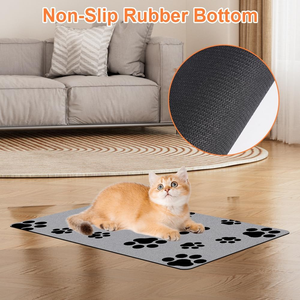 Bowl Mat Dogs and Cats, 30 X 50 Cm Feeding Bowl Mat for Pet Food, Mat Cat Bowl Non-Slip, Absorbent Quick-Drying Feeding Mats for Pets, Feeding Mat Dog Feeding Mat image number 5