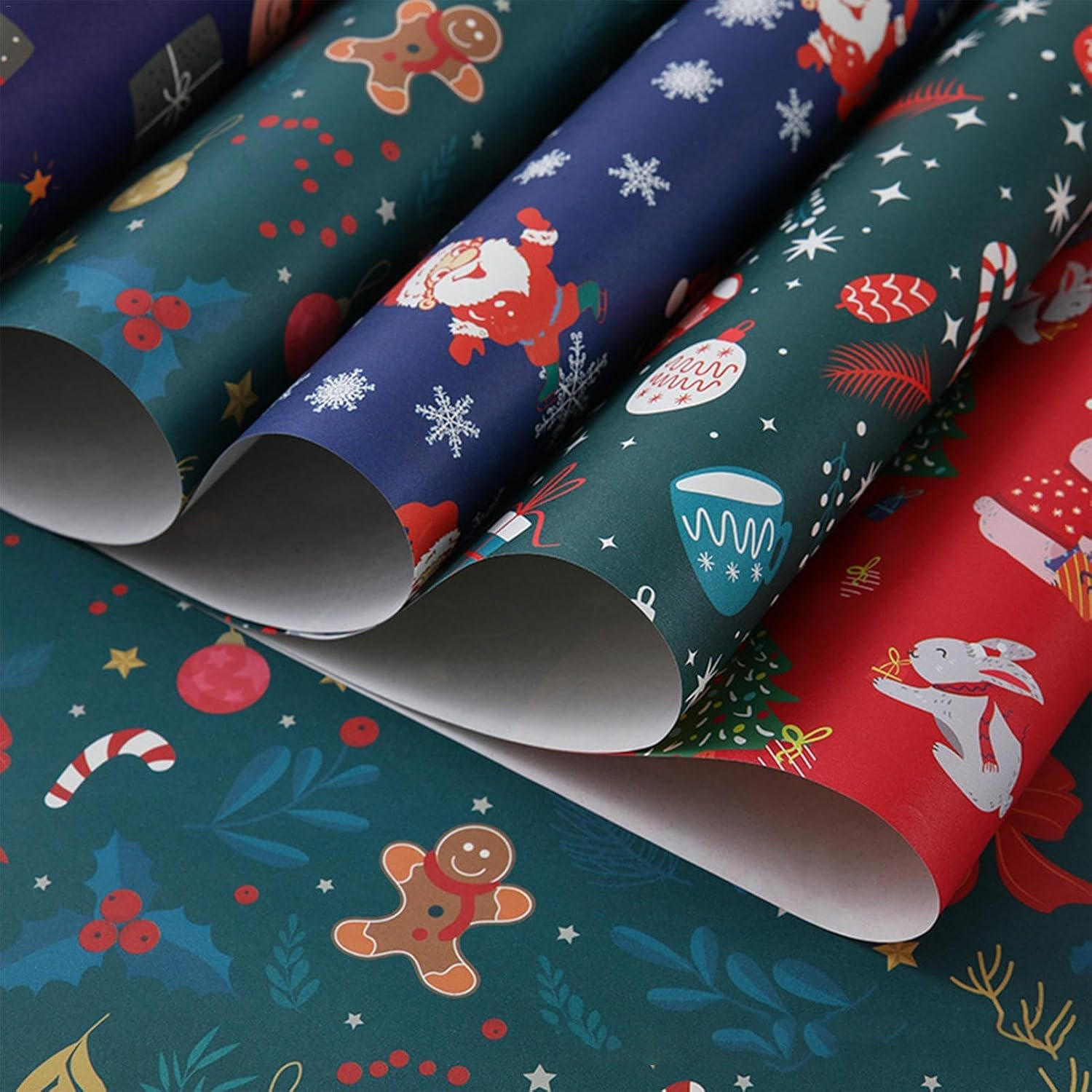 Christmas Wrapping Paper Kids,Snowflake Wrap Paper - Christmas Wrapping Paper Christmas Tree Pattern Wrap Paper for Boys Girls Kids image number 1