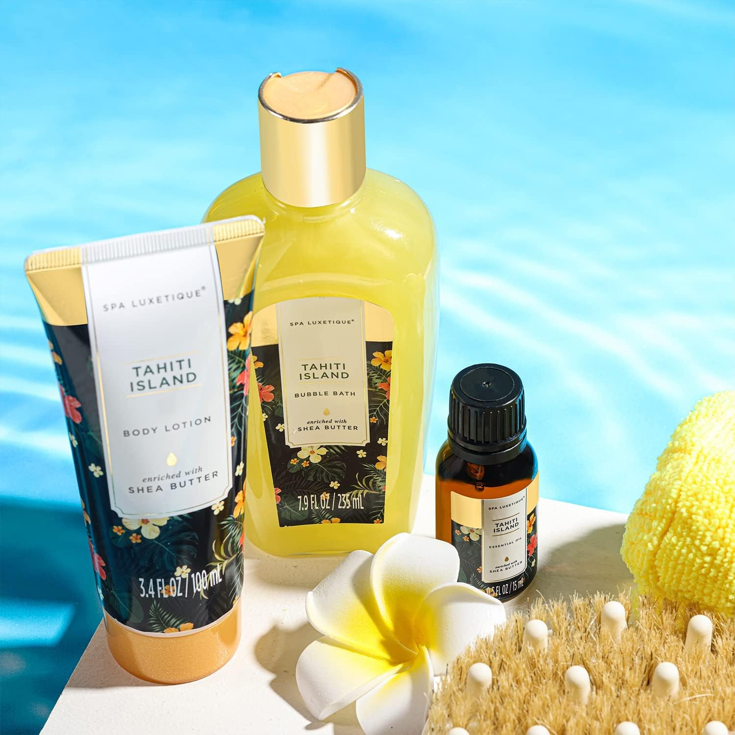 Gift Sets for Women-Spa Luxetique Spa Gift Set,8Pcs Tahiti Island Bath Sets with Essential Oil,Body Lotion,Bath Bombs,Pamper Gifts for Women,Gifts for Mum,Birthday Gifts for Her, Christmas Gifts image number 4