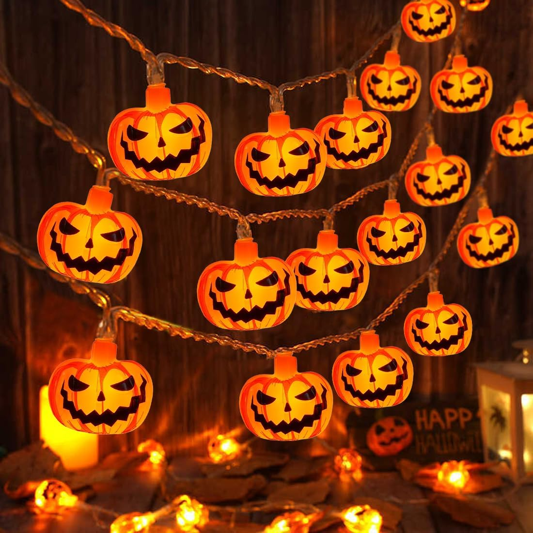 Meleager Halloween Fairy Lights, 3 M, 20 LED Fairy Lights with Pumpkin Decoration, Battery Operated Fairy Lights for Halloween, Indoor, Outdoor, Party Decoration image number 5