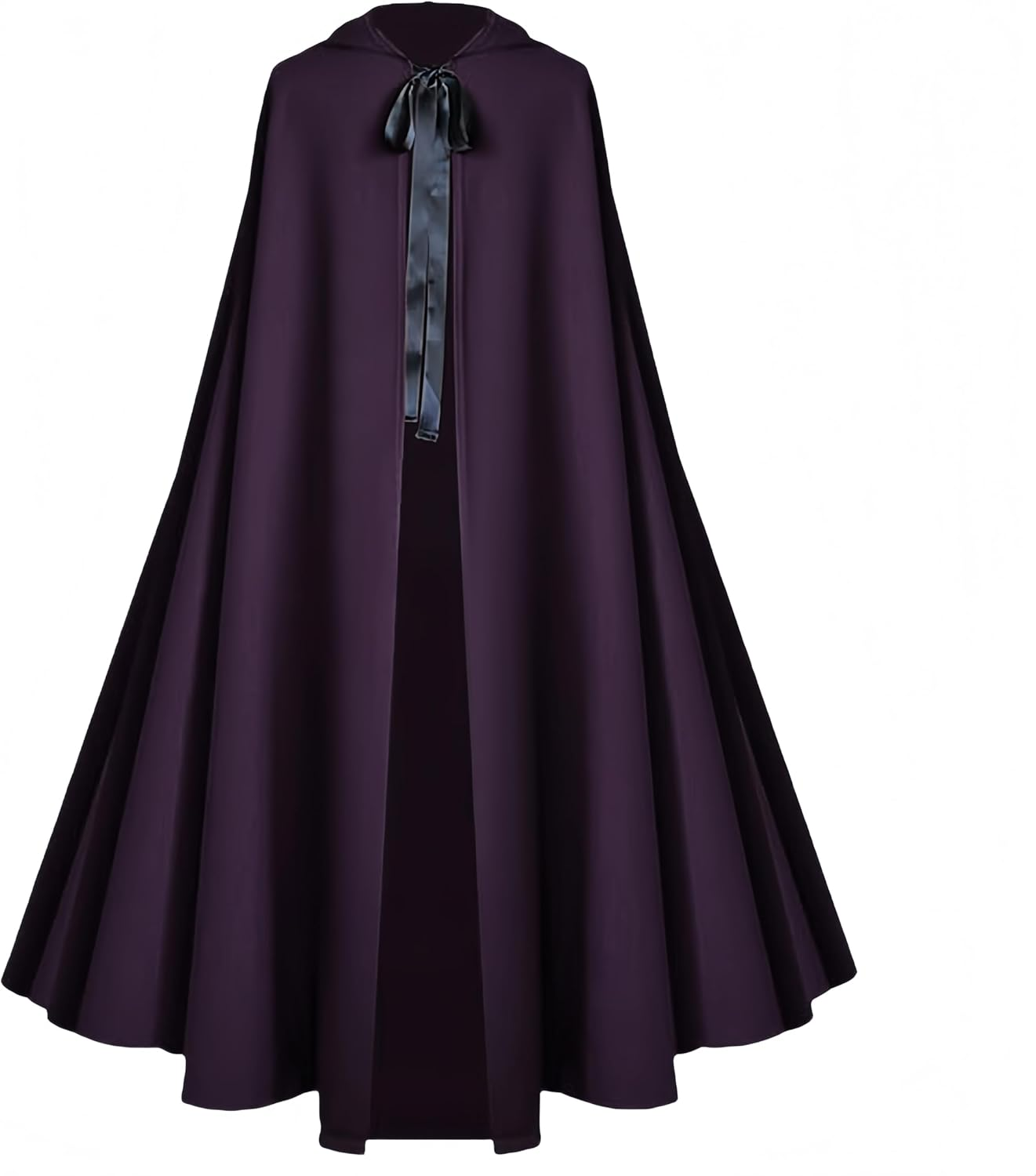 Proumhang Halloween Hooded Cloak for Adults - Renaissance Medieval Witch Cape Costume for Men & Women, Hobbit Cosplay Short Cape 130Cm/51 - Blue image number 5