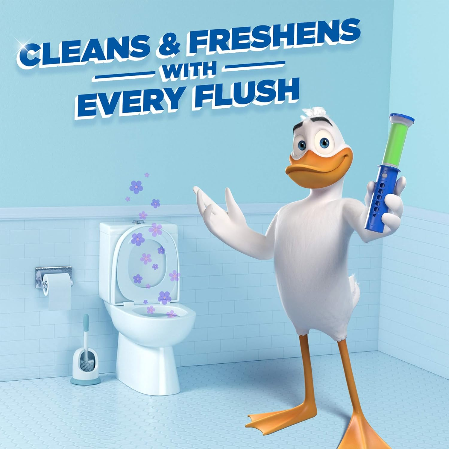 Duck Fresh Discs Twin Refill Toilet Bowl Cleaner, Citrus Scent, Disc Gel Refill with 12 Toilet Discs, 2 X 36Ml Tubes image number 2