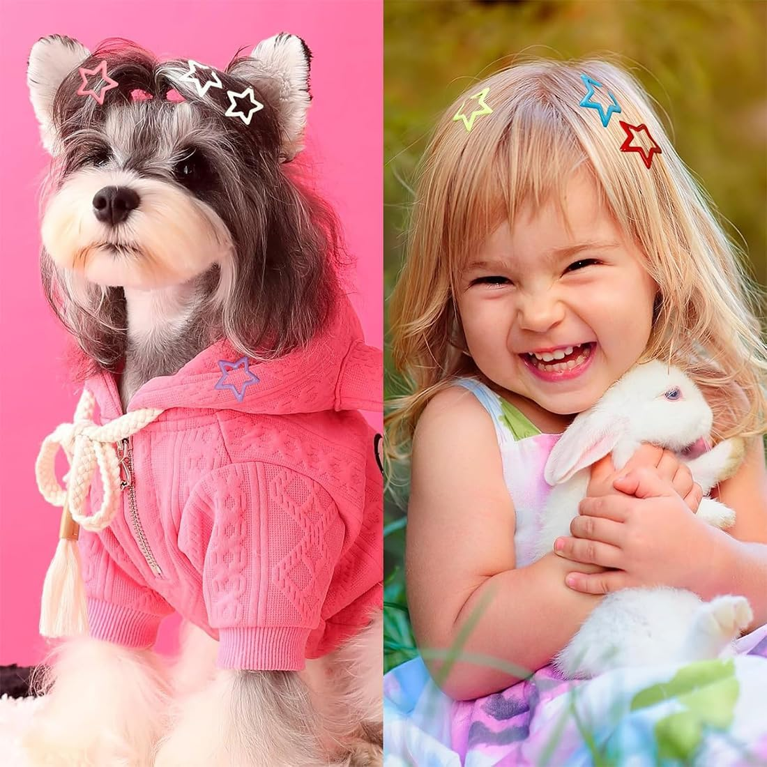 BQRKOTM Pack of 50 Star Hair Clips, Pentagram Hair Clips, Y2K Hair Pins, Metal Non-Slip Star Hair Clips, Retro Punk BB Hair Clips for Women and Girls image number 1