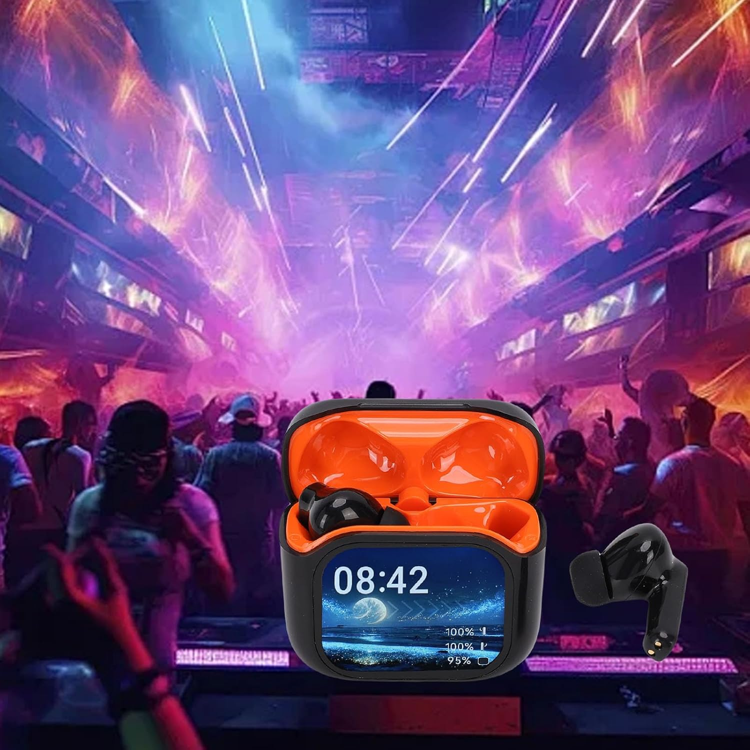 Yechiry AI Translation Earbuds Real Time, 164 Language Translator Earbuds with 7 Translation Modes, 3-In-1 5.4 Touch Screen Translator Headphones for Travel, Business image number 2