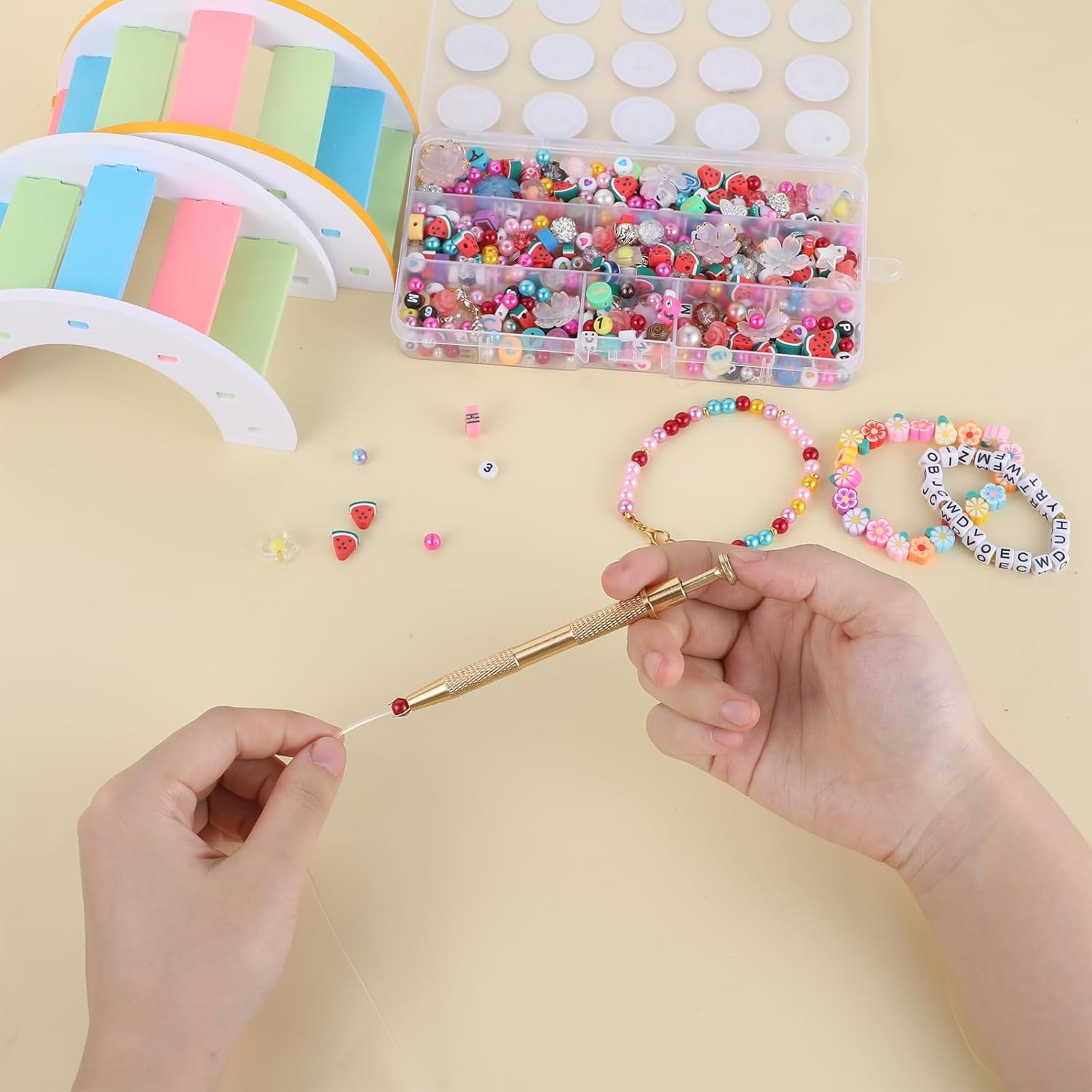 4 Pieces 4 Prongs Jeweler'S Pick up Tool, Stainless Steel Septum Ball Screw Tool 4-Claw Piercing Ball Grabber Pick up Tool for IC Chip Electronic Components Nails Clamping Small Jewelry Parts Objects image number 4