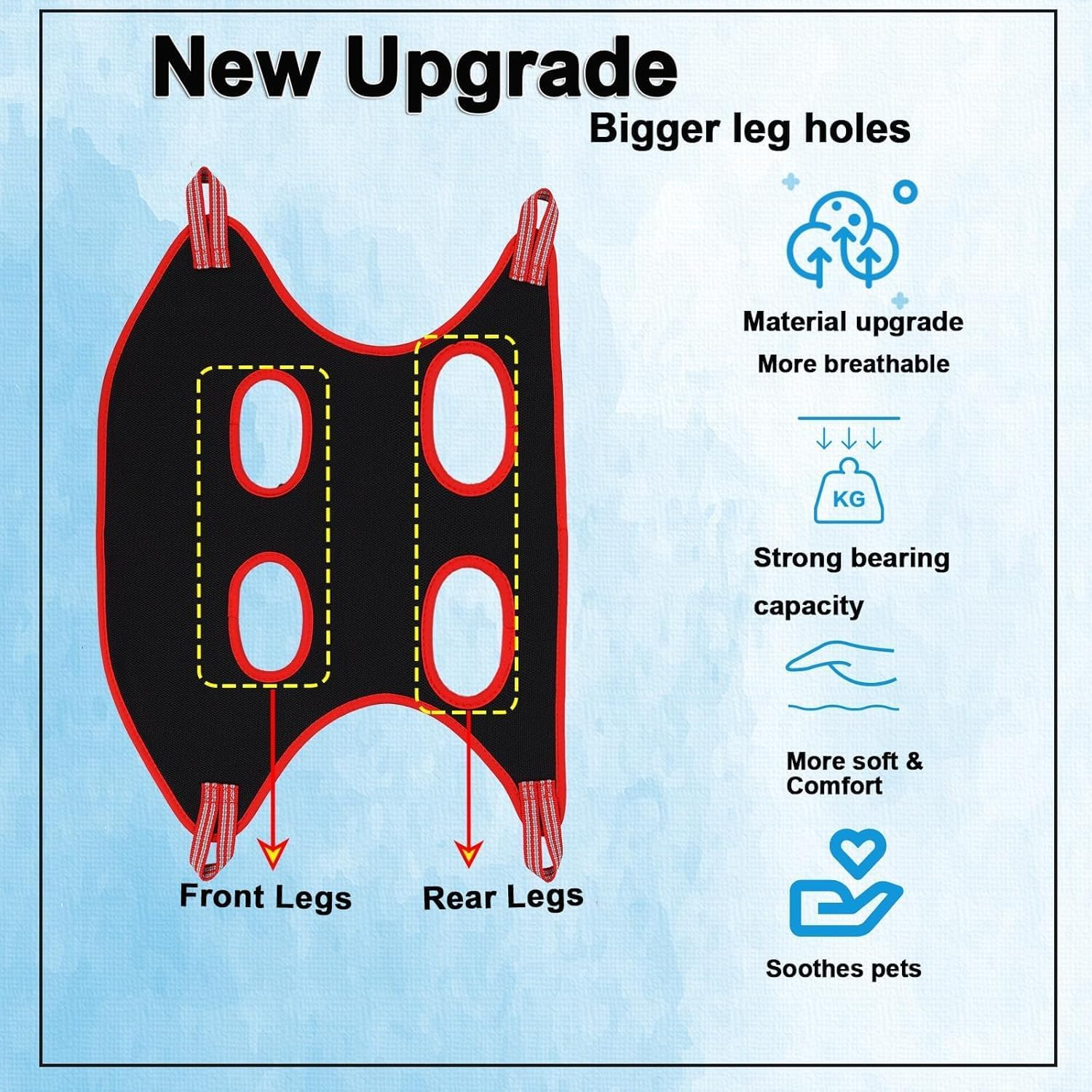 Pet Grooming Aid: Dog and Cat Hammock Restraint Harness, a Helper for Nail Trimming and Ear/Eye Care (S Size, 8.5", Breathable)