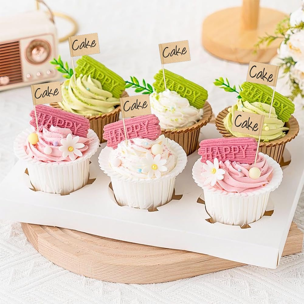 100 Pcs Blank Toothpick Flags Food Labels for Party Buffet Charcuterie Boards Accessories Cheese Markers Cocktail Picks Decorative Toothpicks for Appetizers Cupcake Sticks Decoration Party Supplies image number 5