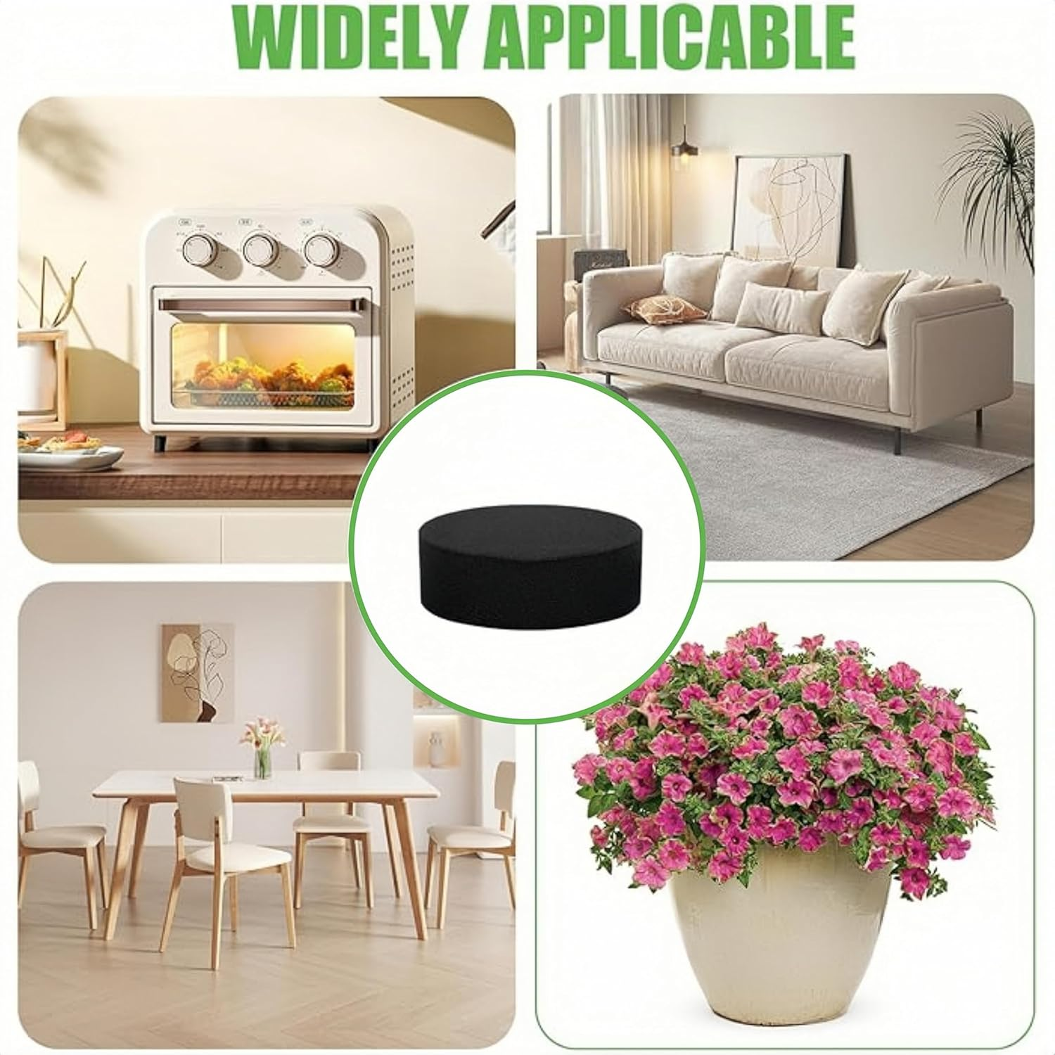 Jindizi 60Pcs Pot Feet Risers Plant Riser Invisible Pot Feet for Indoor/Outdoor Planters Adhesive Pads, Plant Pot Feet for Outdoor Planters image number 5