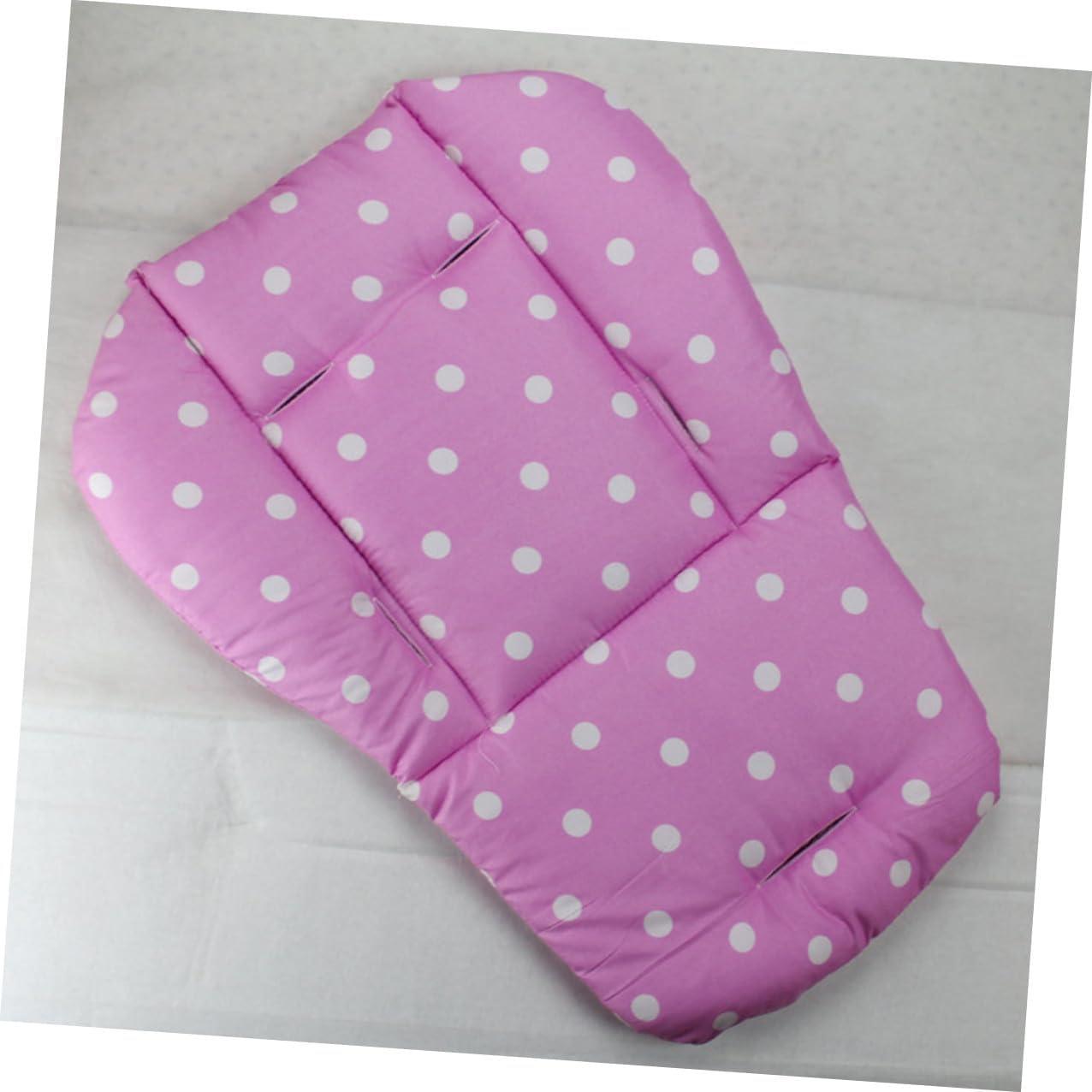 Universal Waterproof Stroller Cushion Pad with Pink Dot Pattern Double Sided Thick Liner Soft Support Pram Padding Mat for Strollers