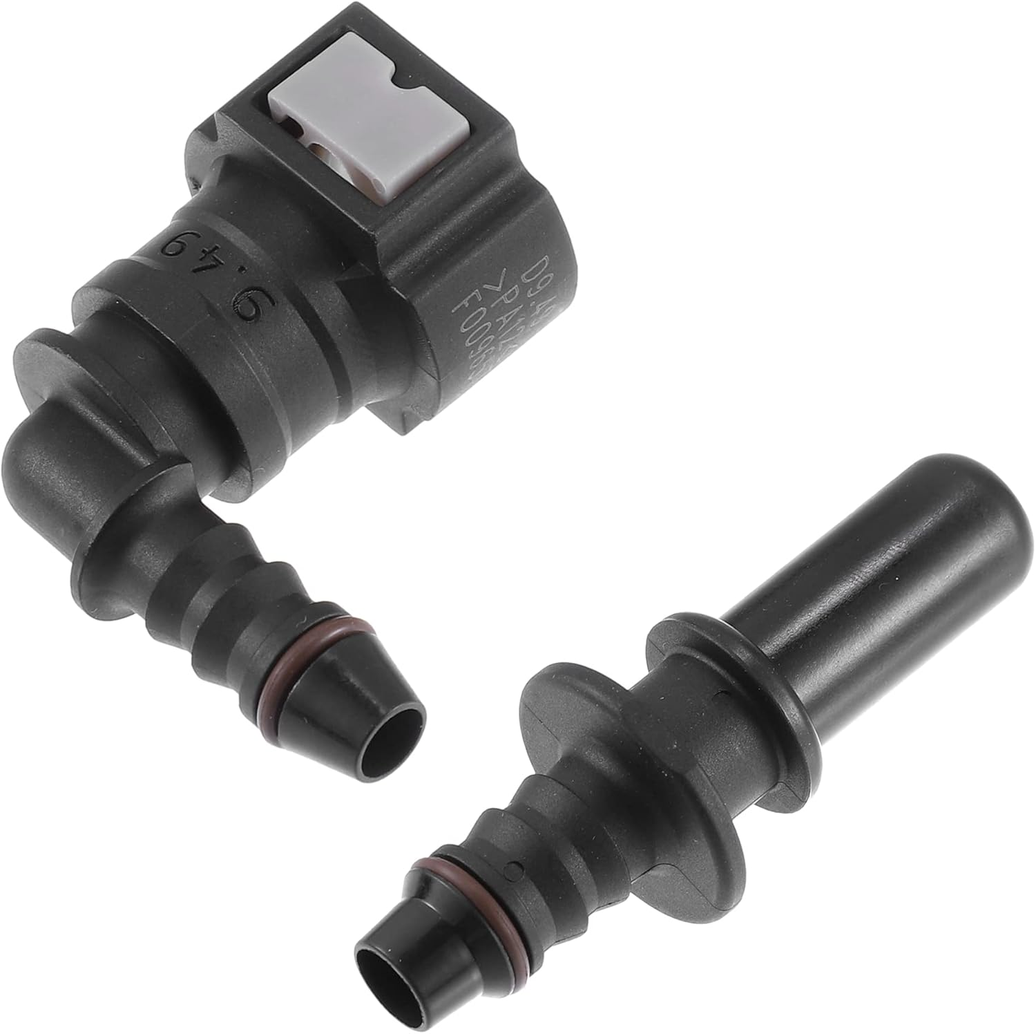X AUTOHAUX 3/8 9.49Mm SAE to 5/16 8Mm 90 Degree Fuel Line Hose Quick Release Connector Disconnect Hose Nylon 2 Set Black image number 6