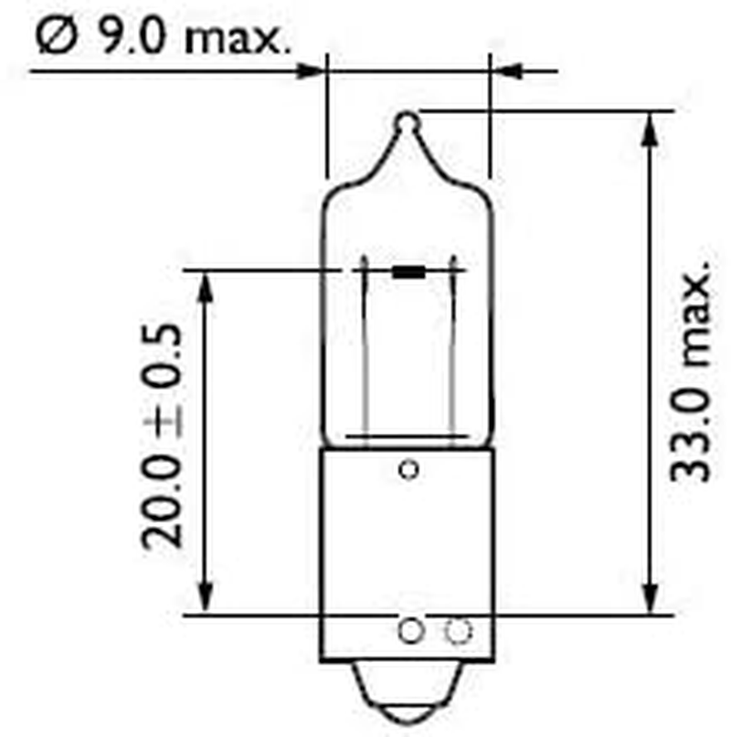 Philips HY21W 12146 12V 21W BAW9S Vision Headlight Bulb