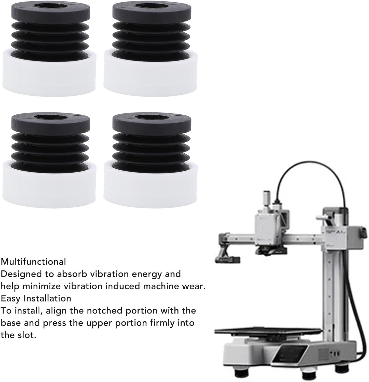 4Pcs anti Vibration Feet Kit for Bambulab A1 Mini, 3D Printer Accessories Rubber anti Slip Shock Absorbing Pads image number 6