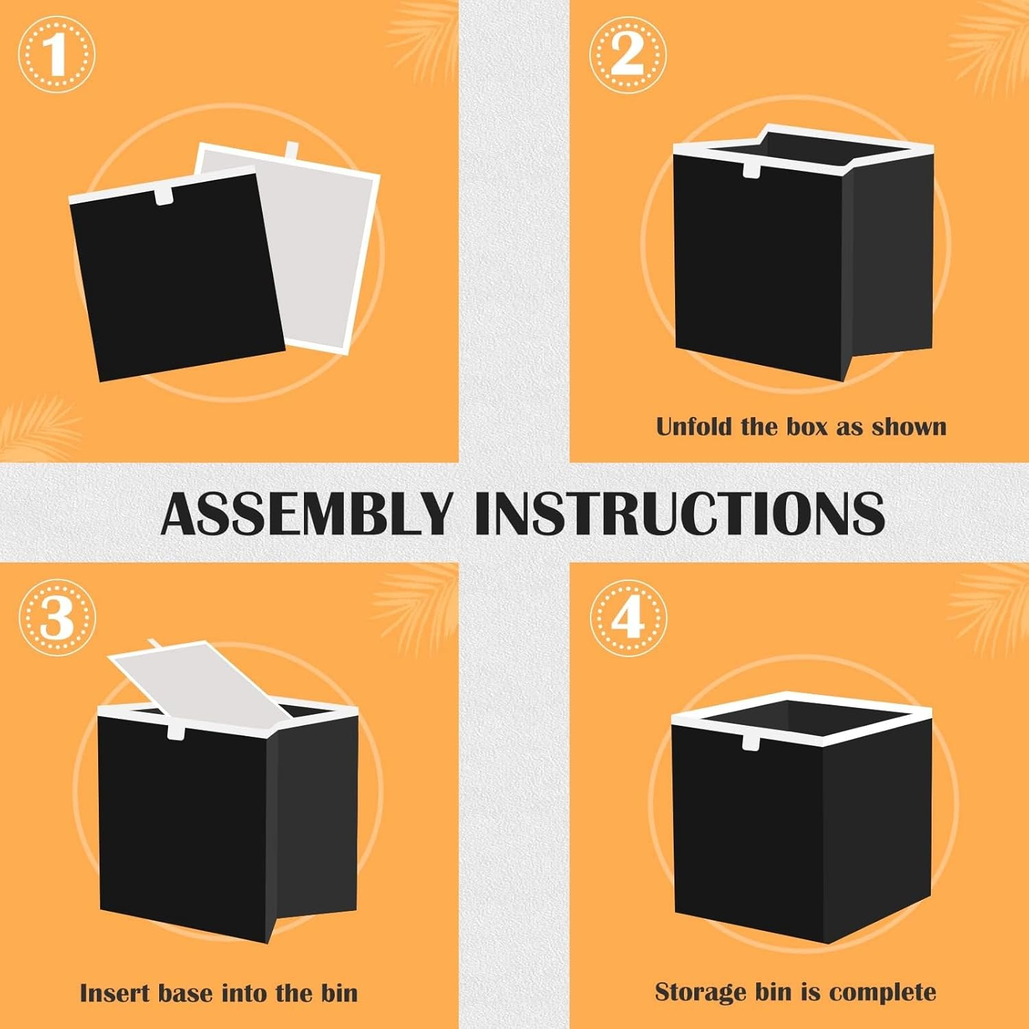 2 Packs Collapsible Storage Bins, Retro Style Foldable Storage Box for Toys, Clothes, Books, Closet & Shelves, Durable Home Storage Basket Organizer (A-Horse) image number 1