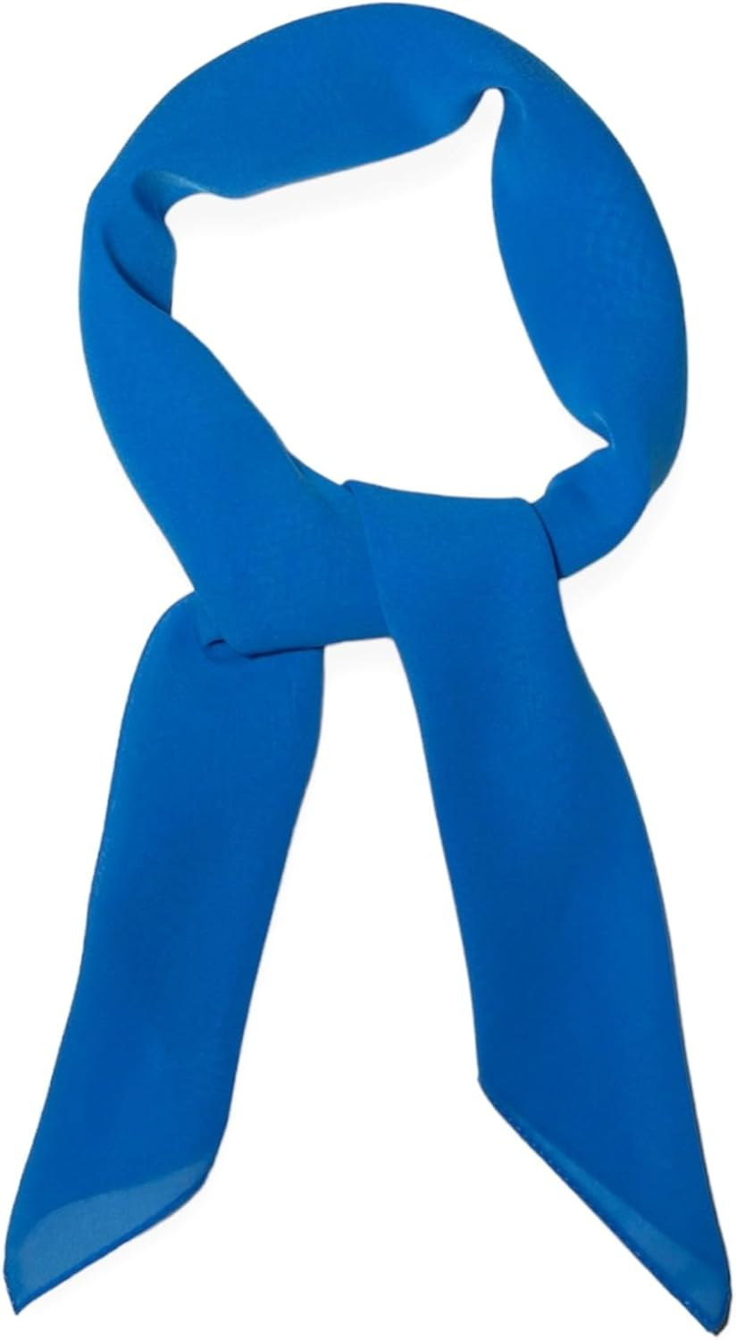 WESTEND CHOICE Square Chiffon Scarves Lightweight Plain Neck Scarf 50S Retro Women Bandana Wrap Women'S Scarves 80 X 80 Cm