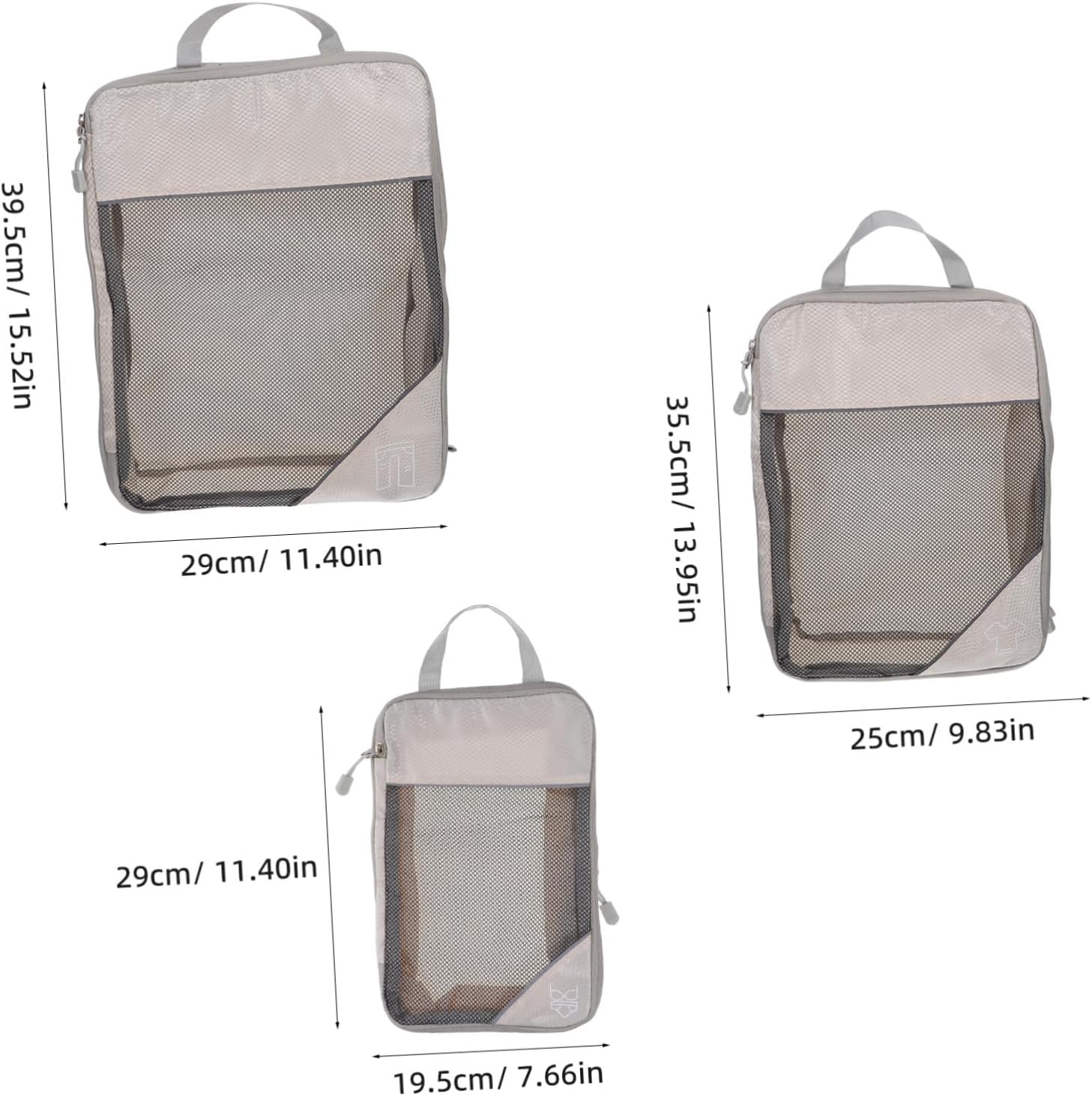 Beavorty 3PCS Expandable Compression Packing Cubes Travel Storage Bags Lightweight Luggage Organizer for Efficient Space Management and Versatile Travel Accessories image number 4