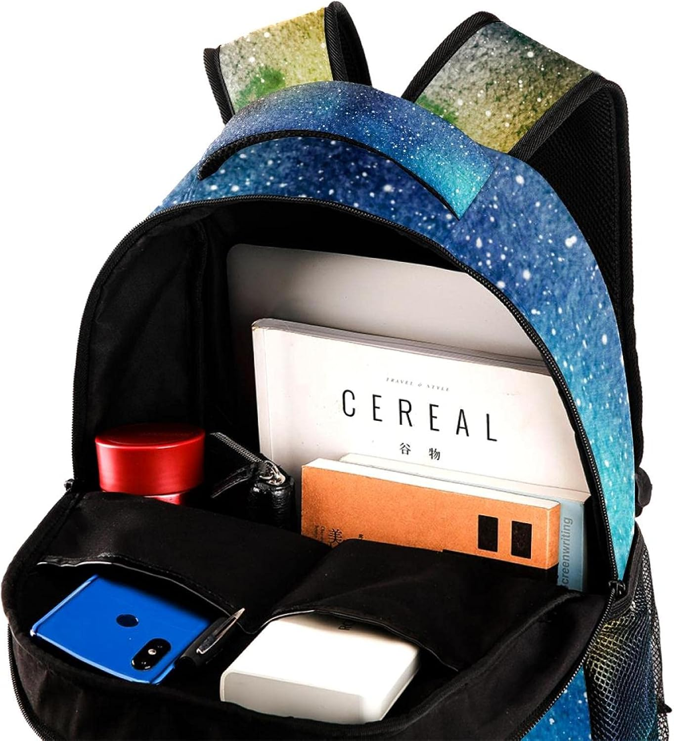 Night Sky with Stars Backpack Students Shoulder Bags Travel Bag College School Tote Backpacks image number 5