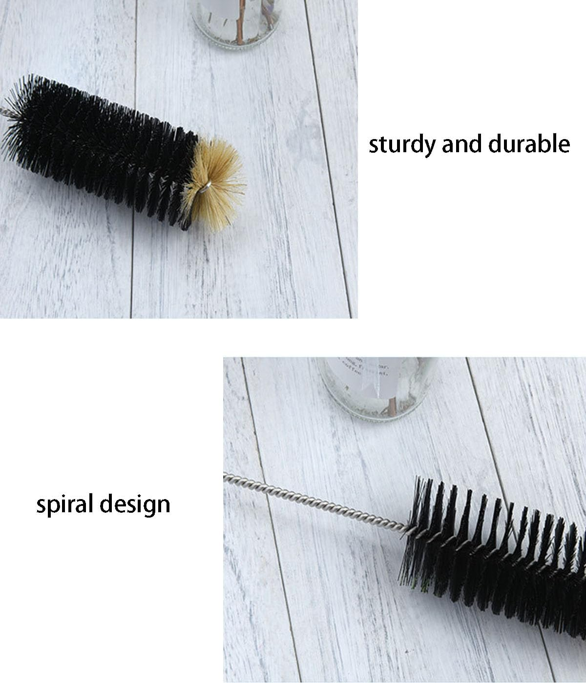 Long Handle Bottle Brush, Sport Water Bottles, Narrow Neck Thermos & Glassware Cleaning, Durable Cup & Kettle Brush with Ergonomic Grip image number 4