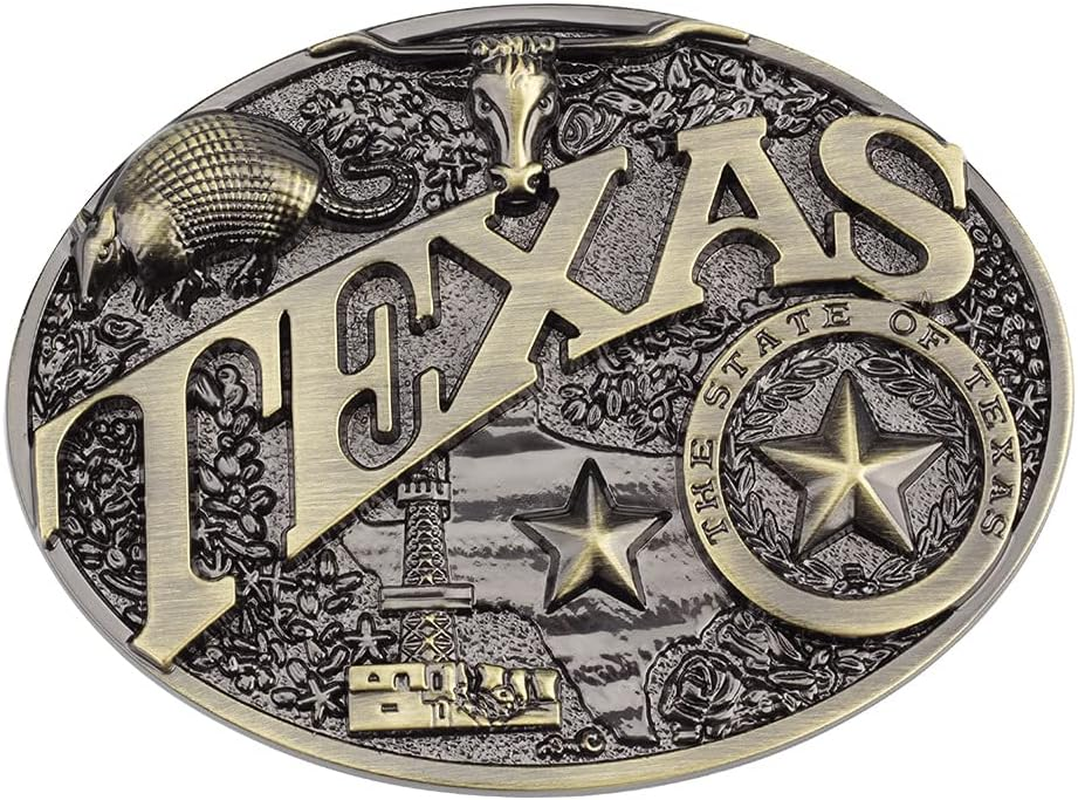 Fomissky Longhorn Texas Belt Buckle Men, Novelty Country Western Cowboy Belt Buckles Big