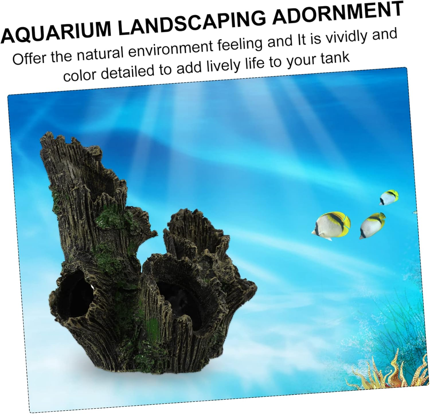 Balacoo Resin Fish Cave Decoration for Aquarium Fish Tank Root Hideout Adornment Non Fading Resin Ornament for Aquatic Pets Practical and Decorative image number 1