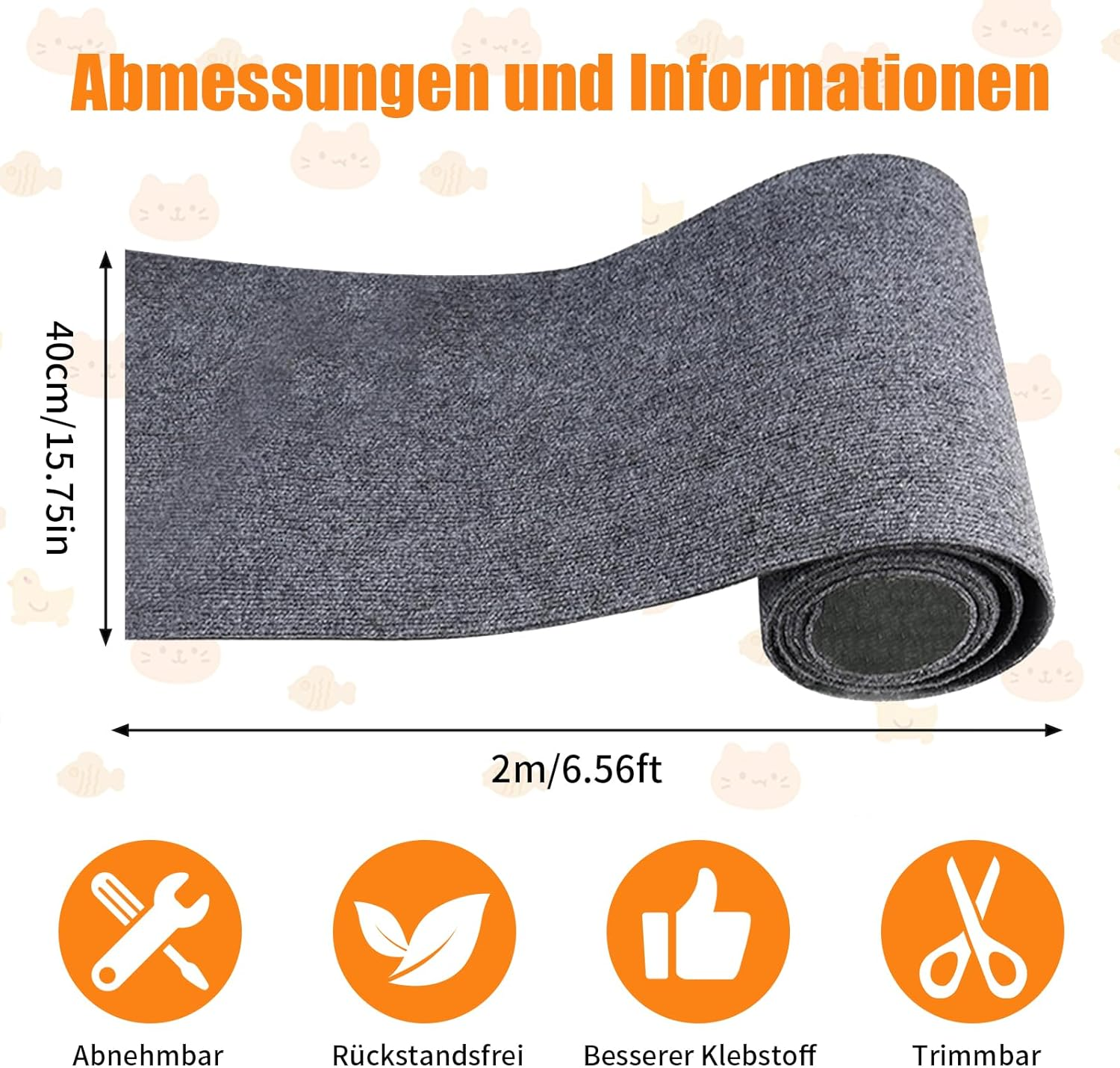 Self-Adhesive Cat Scratching Mat, Scratch Protection Sofa Cat, Scratching Board Scratching Mat Wall, Cat Scratching Mat, Cat Scratching Boards, DIY Climbing Cat Scratcher, Scratch Wall Furniture image number 3