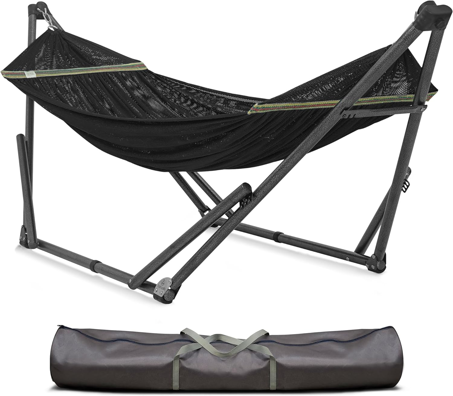 Tranquillo Uniki 3-Year Warranty Hammock Stand, 30S Foldable Hammock with Stand, 550 Lbs Capacity Camping Hammock Stand (Steel, Sage)